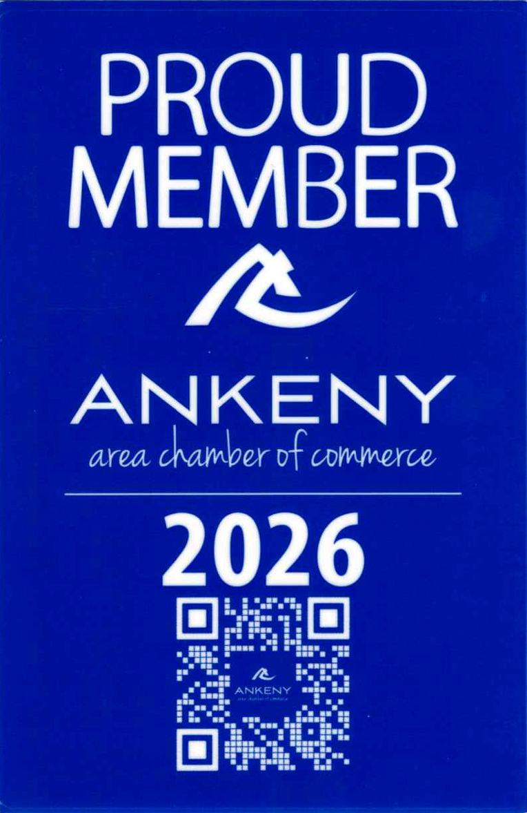 Proud Member Ankeny area chamber of commerce 2026 sticker