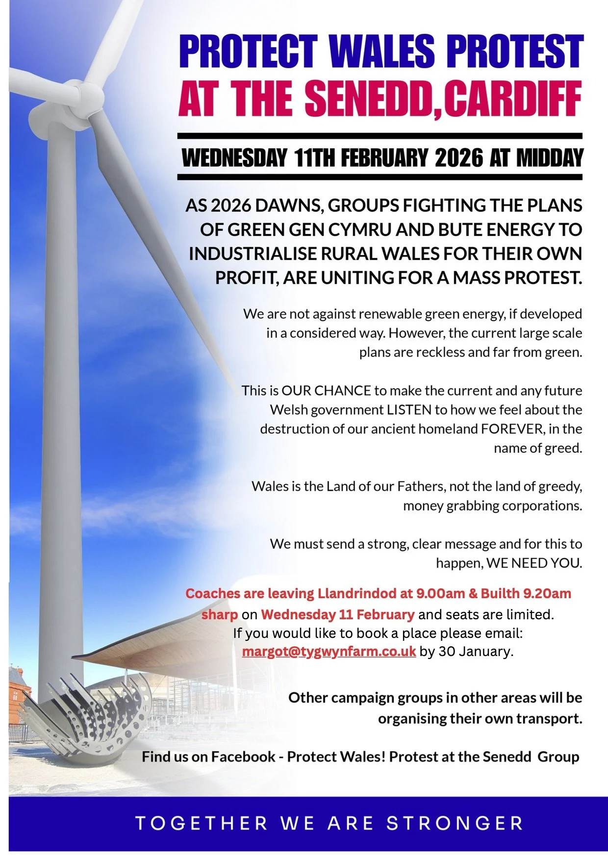 Protect Wales protest planned for February 11th