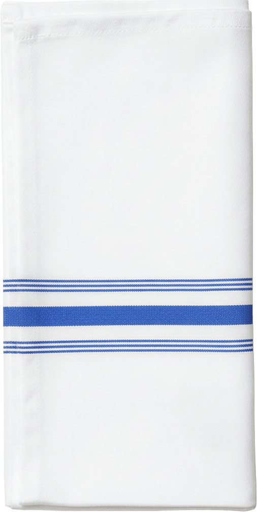 Restaurant and Foodservice Bistro Napkins, Blue Stripe