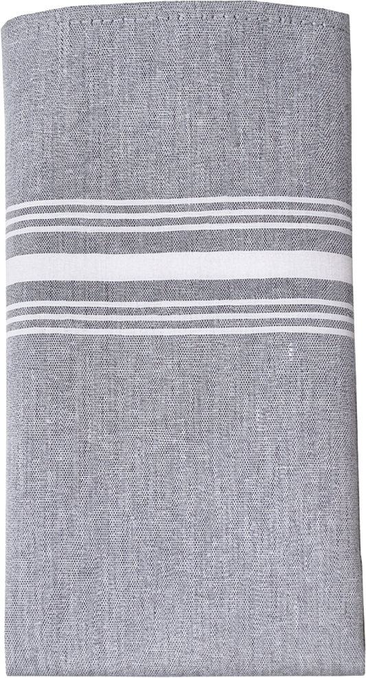 Restaurant and Foodservice Bistro Napkins, Chambray Gray Stripe