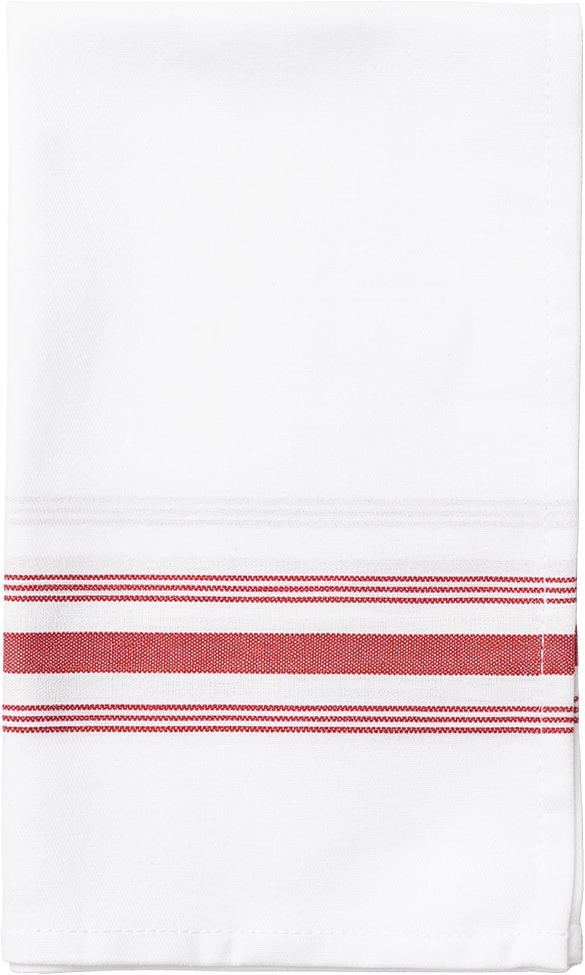 Restaurant and Foodservice Bistro Napkins, Red Stripe