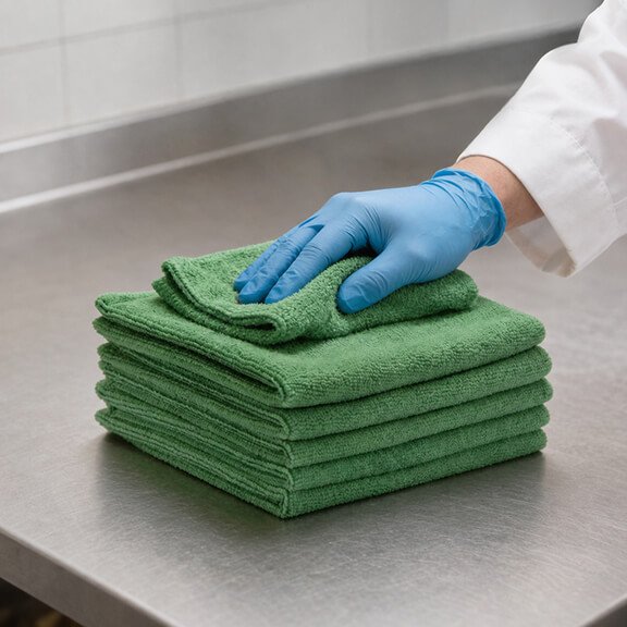 Green Microfiber Towels