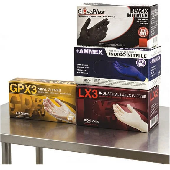 Latex and Nitrile Disposable Gloves
