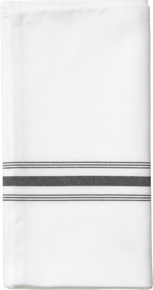 Restaurant and Foodservice Bistro Napkins, Black Stripe