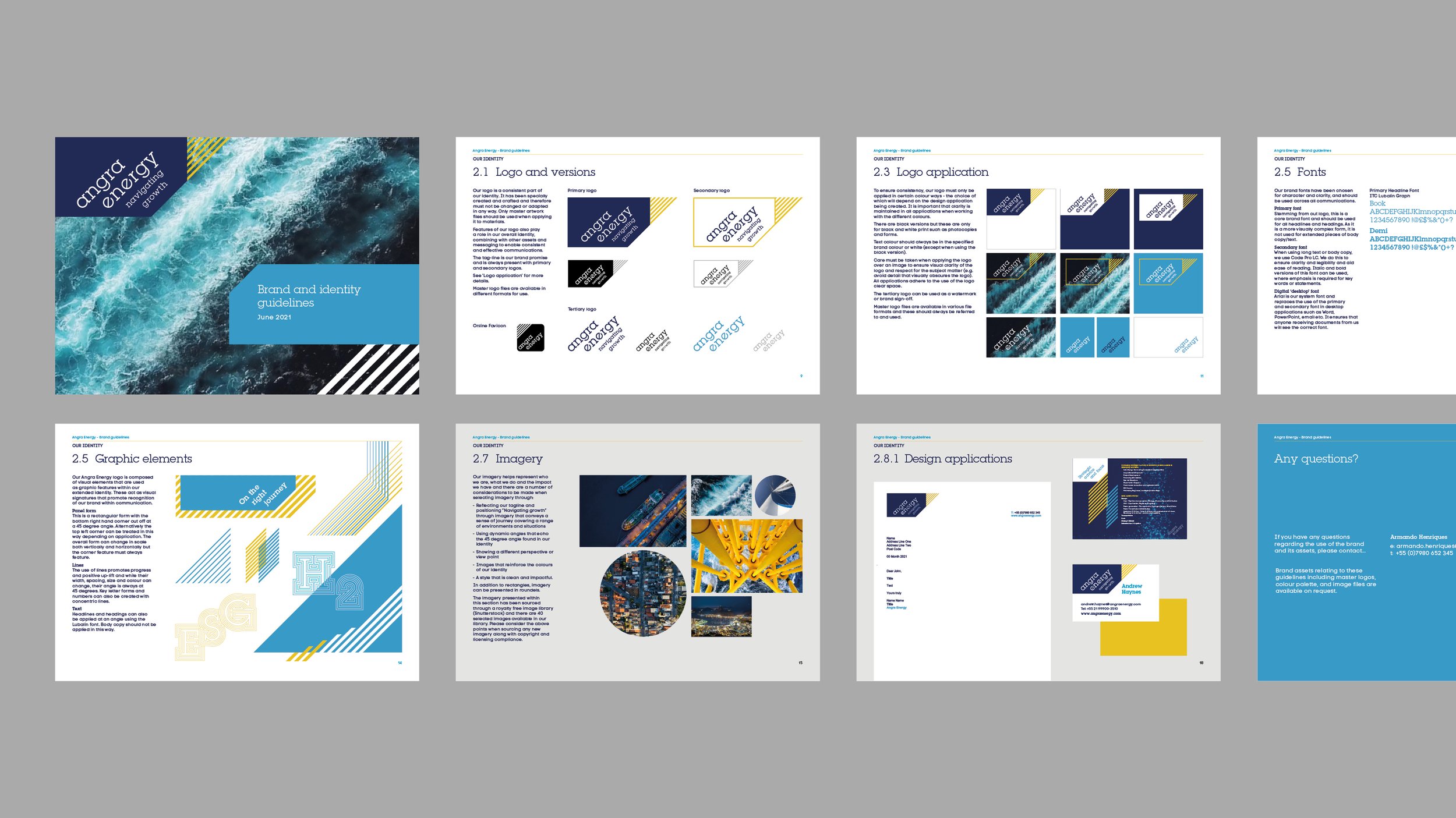 Angra Energy brand identity. Brand identity guidelines