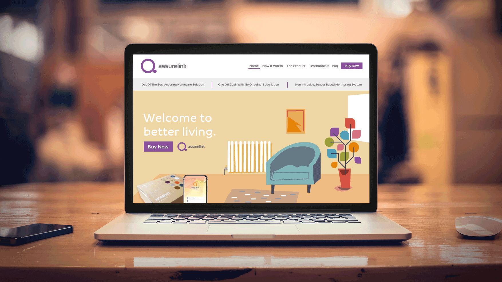 Assurelink brand identity design. Website design.