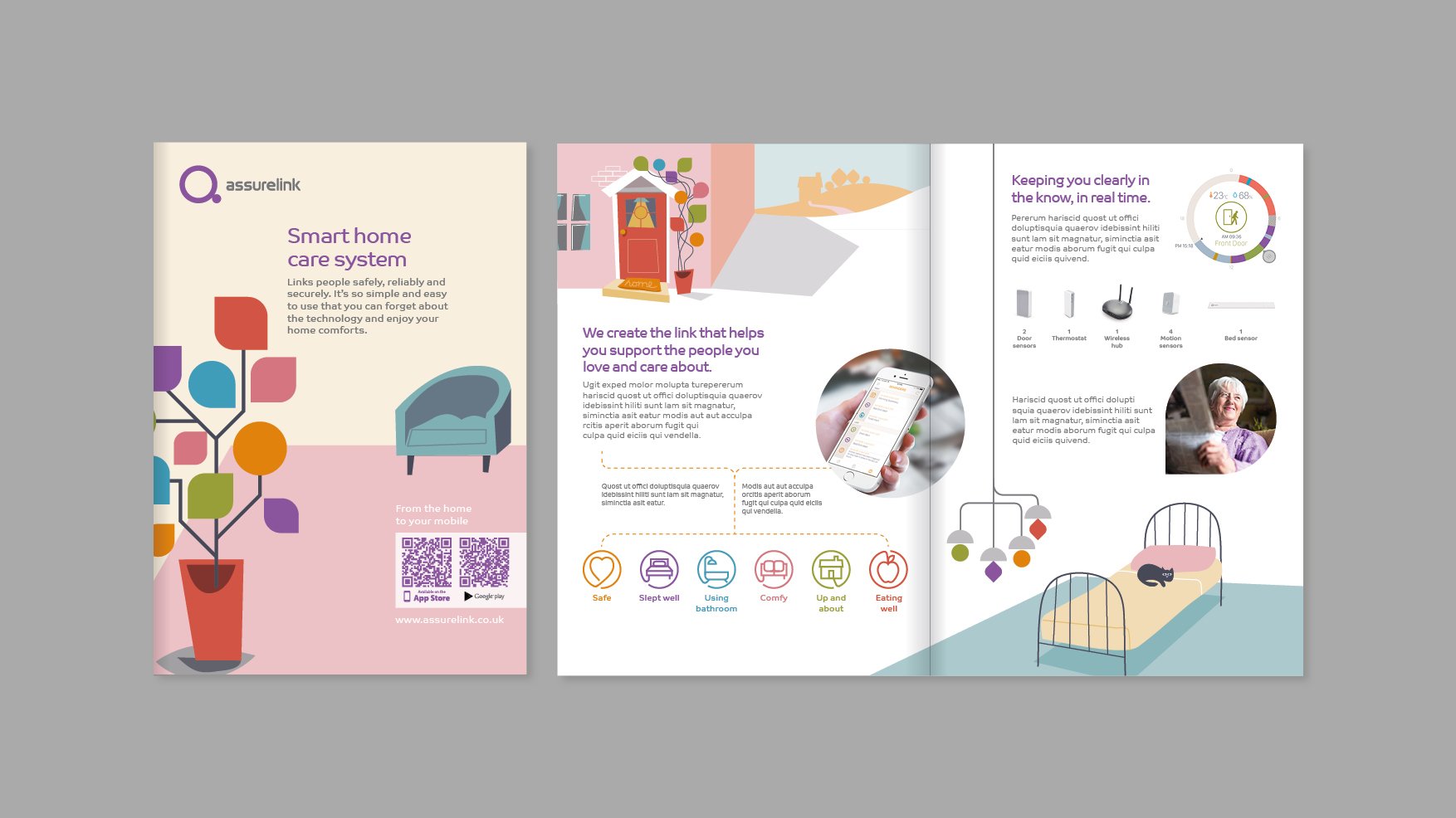 Assurelink brand identity design. Product communications.