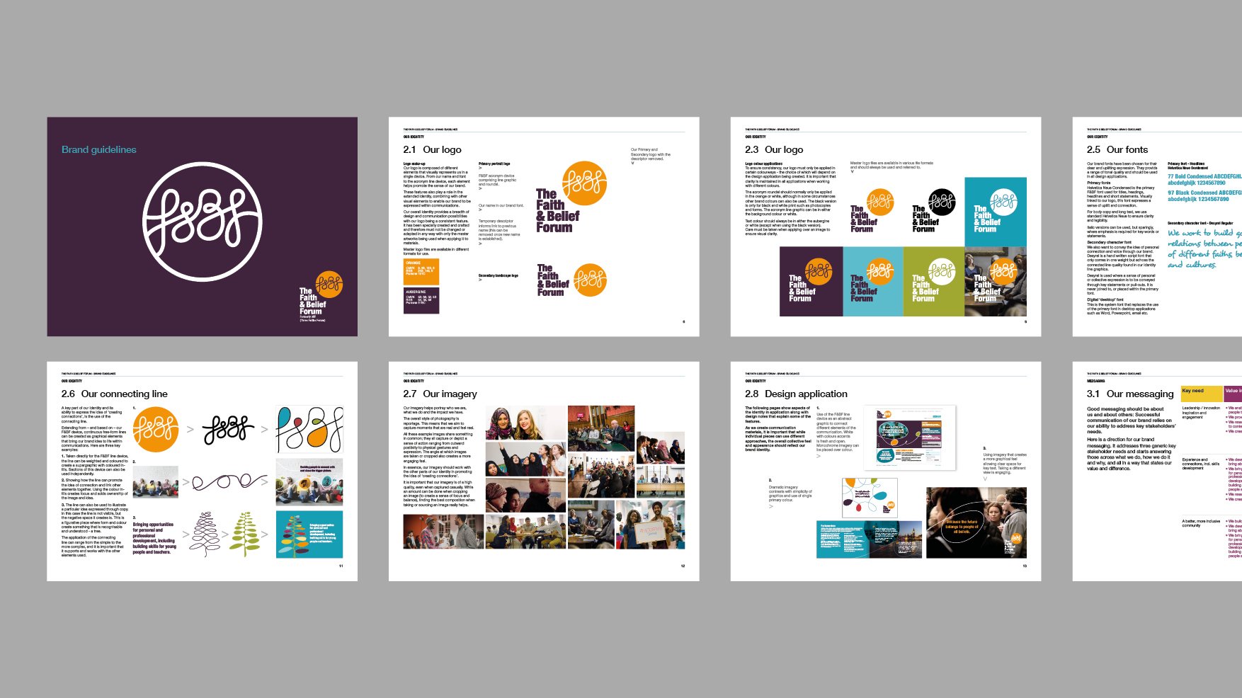 The Faith and Belief Forum. Brand identity design. Brand guidelines.