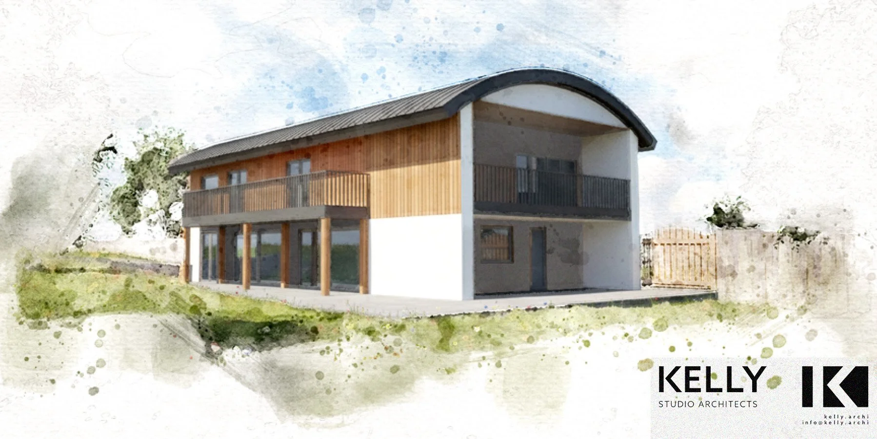 Farm House visualisation southern elevation