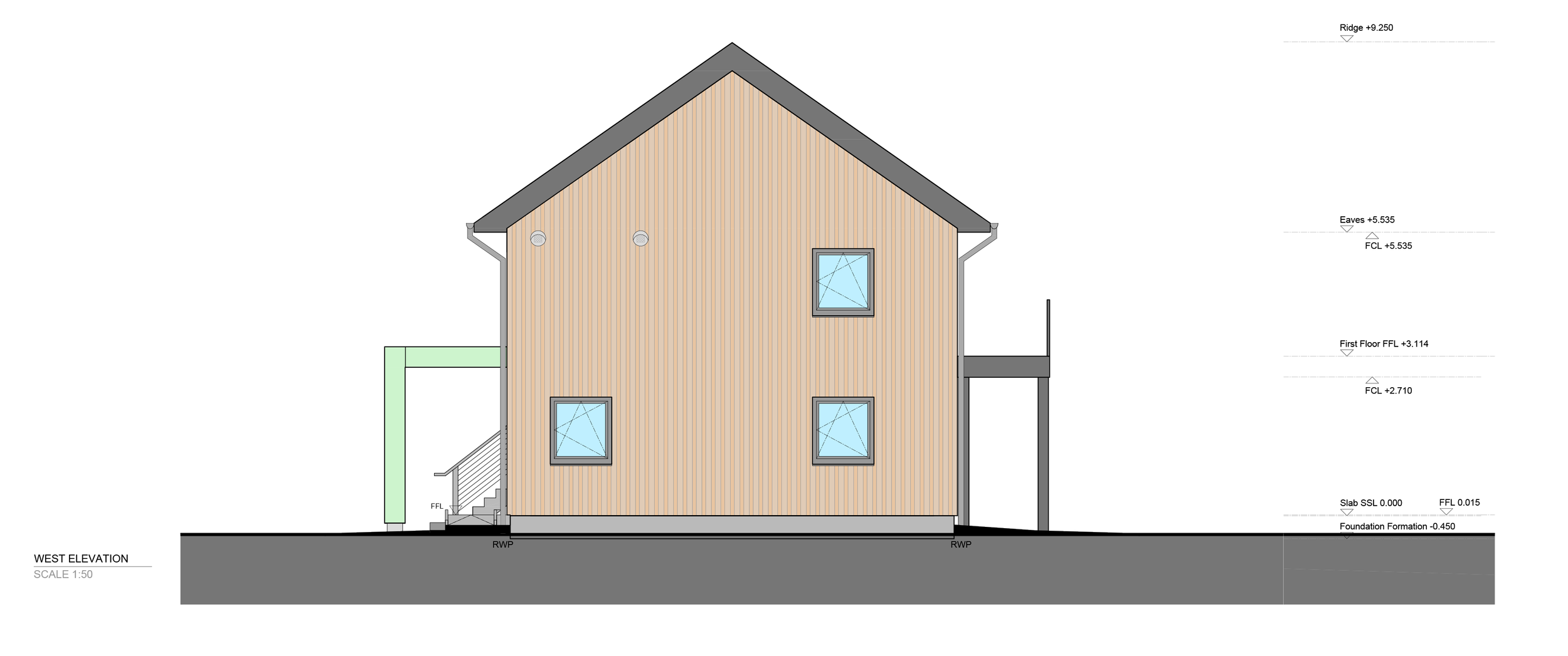 Forest House west elevation