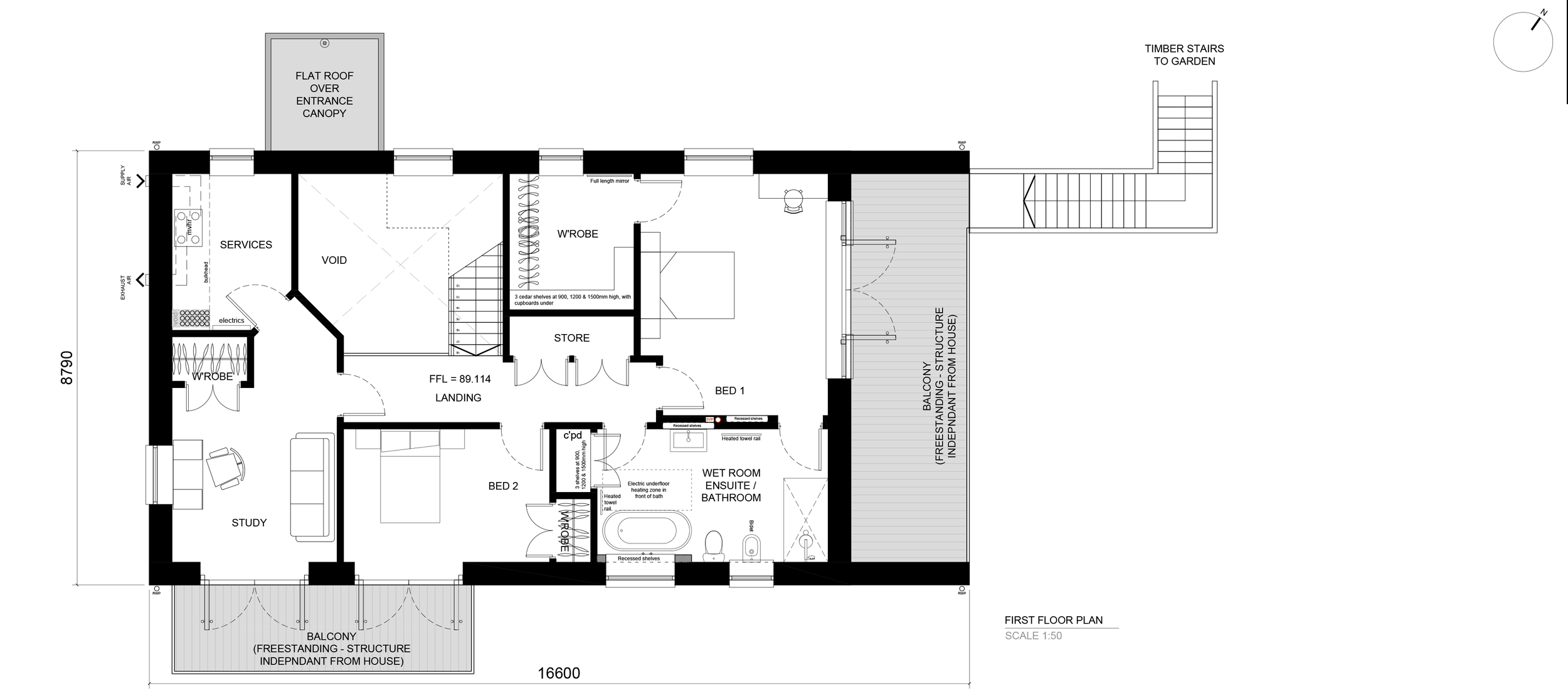 Forest House first floor plan