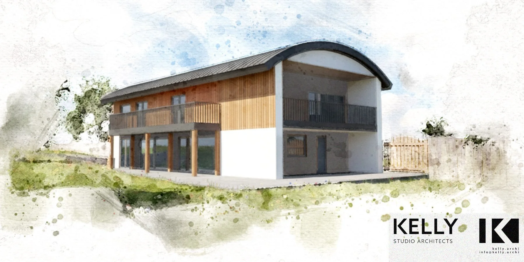 Farm House visualisation southern elevation