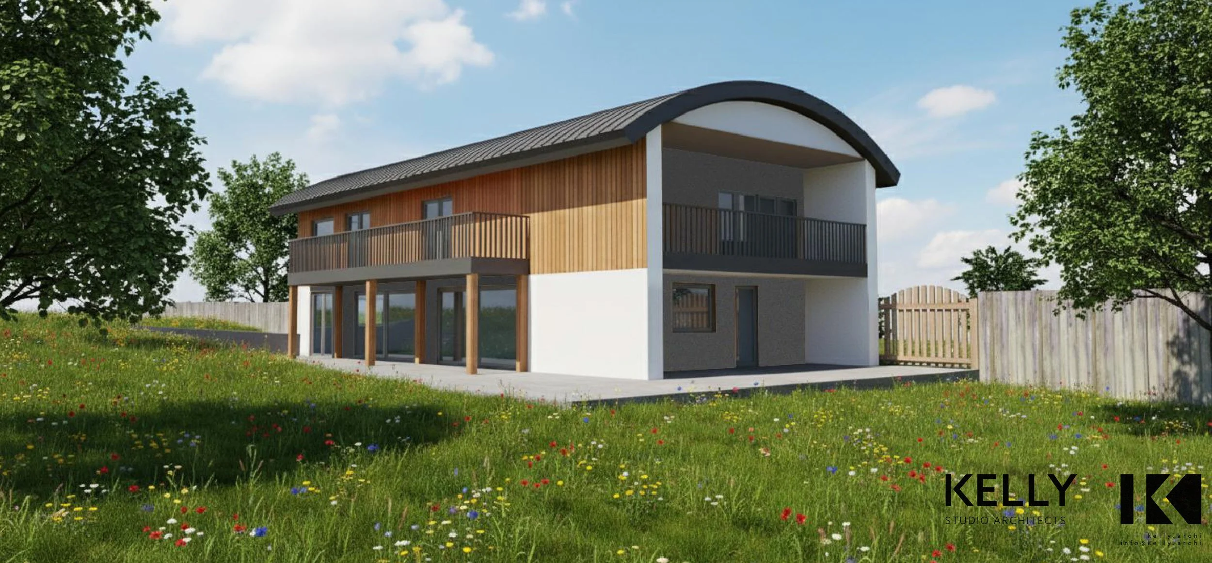 Farm House visualisation southern elevation