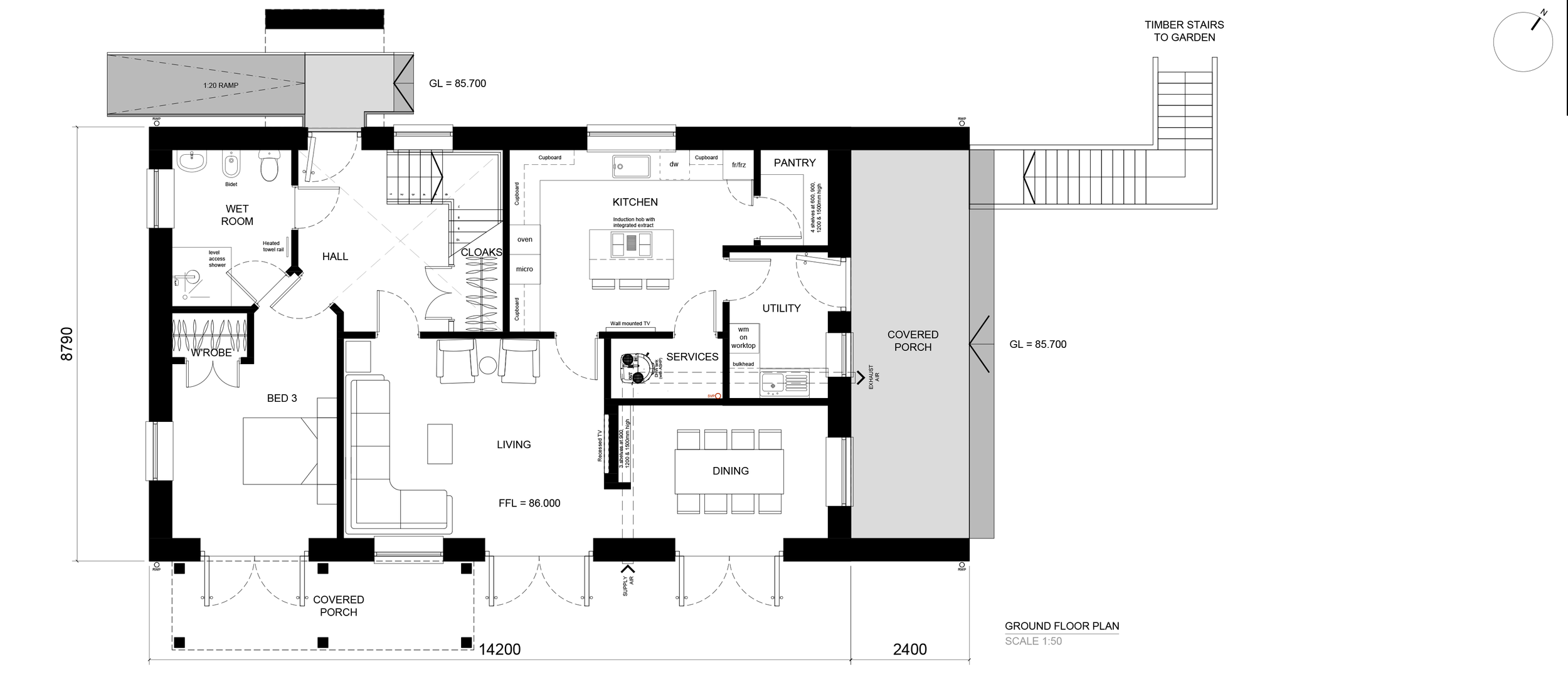 Forest House ground floor plan