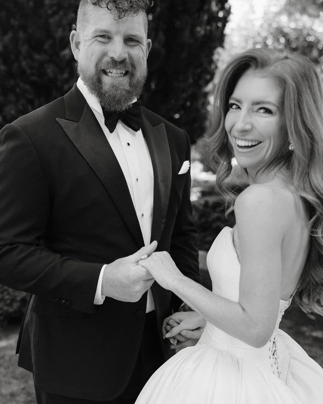 Introducing Mr and Mrs Paradis! What a weekend to remember ✨🍾 and truthfully, I don&rsquo;t think I&rsquo;ll ever get over that escort draping 🤌🏻

Design + Production: @wild_heart_events 
Photography: @emily.magers 
Floral: @layeredvintage 
Dress: