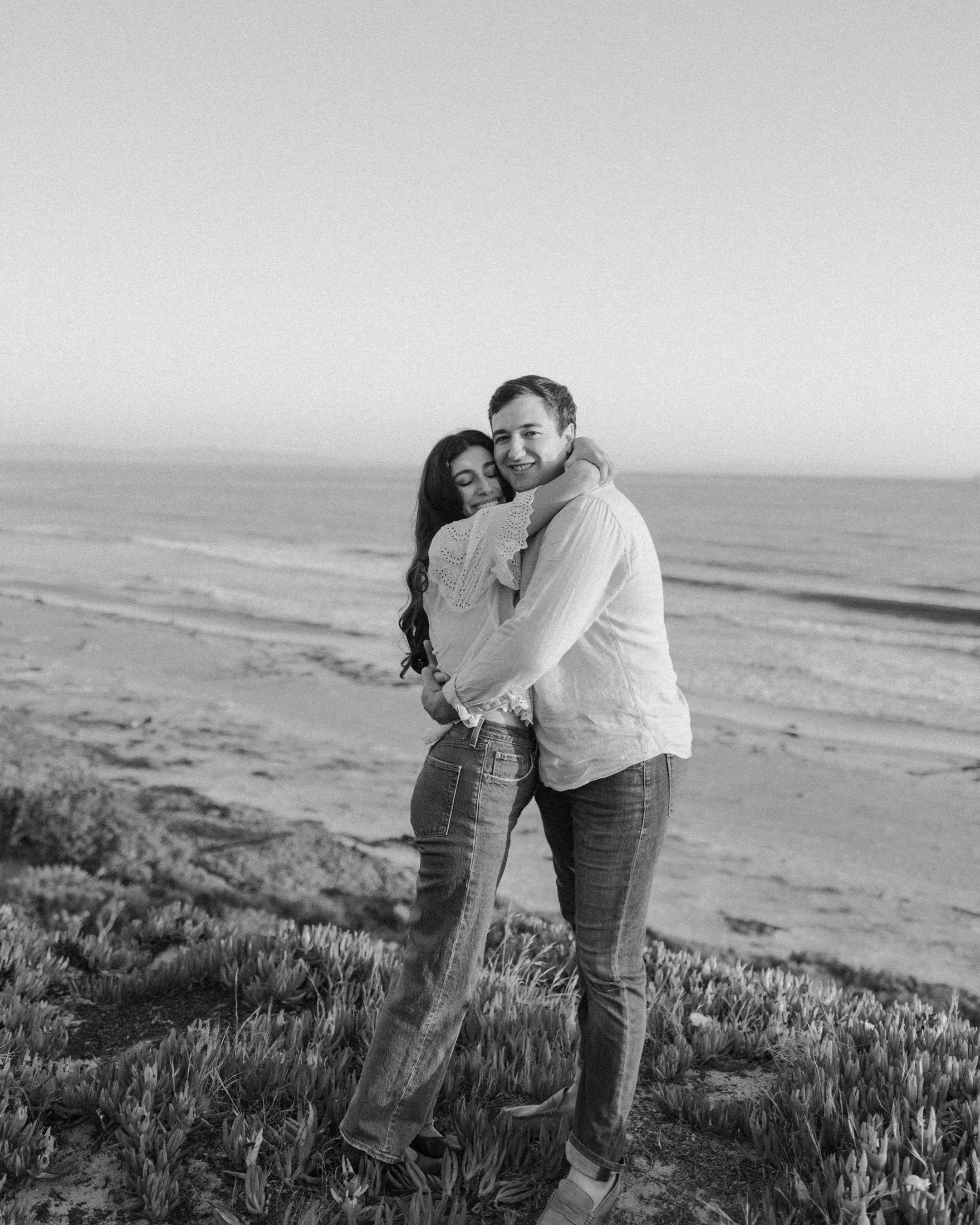 A golden walk along the Santa Barbara coast with Sara + Brooks ✨ August can&rsquo;t come soon enough with @array_creative_design !