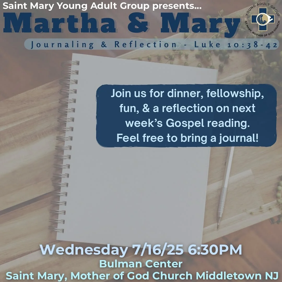 CHANGE OF PLANS - Journaling Reflection📖

The worst has come true - it&rsquo;s raining tomorrow, so we cannot have the BBQ 😔 (rescheduling it to 8/6)
Instead, we will meet to have dinner and do a journaling reflection on the story of Jesus with Mar