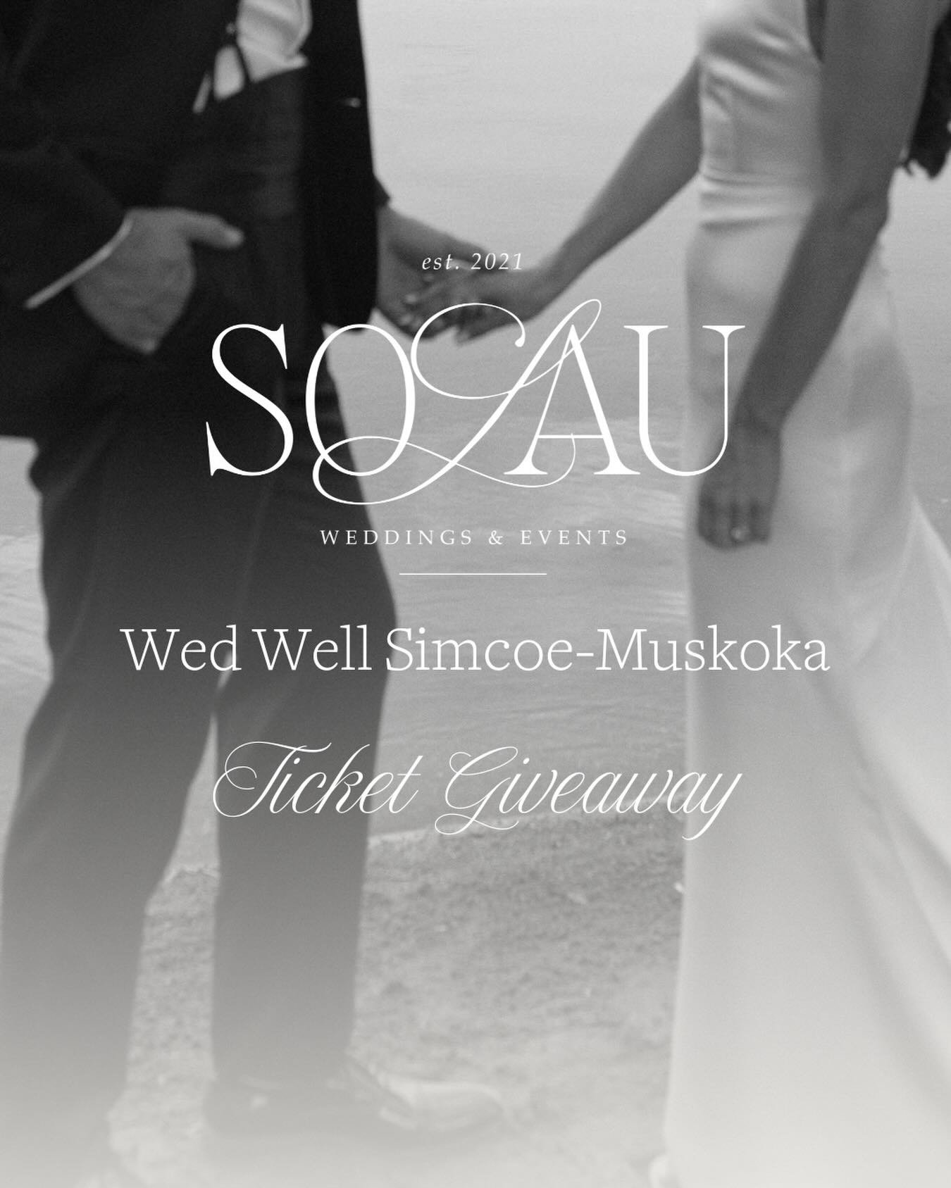 🎟️ TICKET GIVEAWAY for @wedwellsimcoemuskoka
⠀⠀⠀⠀⠀⠀⠀⠀⠀
As the host of Wed Well Simcoe-Muskoka, I&rsquo;m thrilled to be giving away 4 complimentary tickets to a few lucky winners to experience our upcoming wedding showcase!
⠀⠀⠀⠀⠀⠀⠀⠀⠀
When: February 