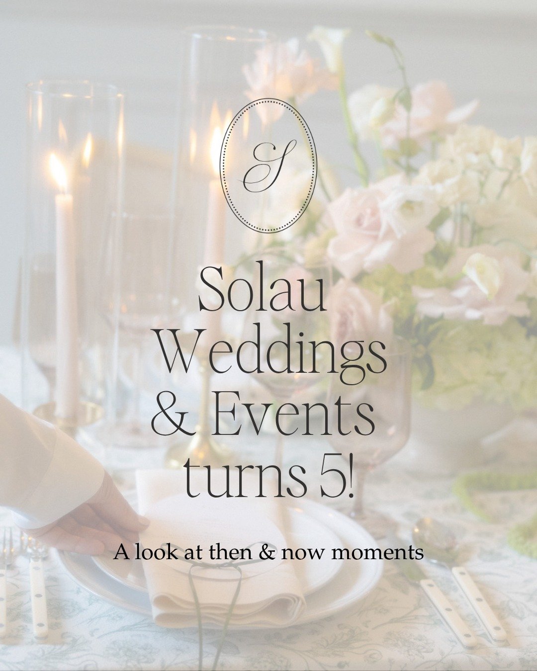 FIVE✨🥳🎉🥂

Solau Weddings &amp; Events launched after months of work behind the scenes. From the start, the vision was simple: to create meaningful celebrations and unforgettable experiences, always keeping couples at the heart of every decision.

