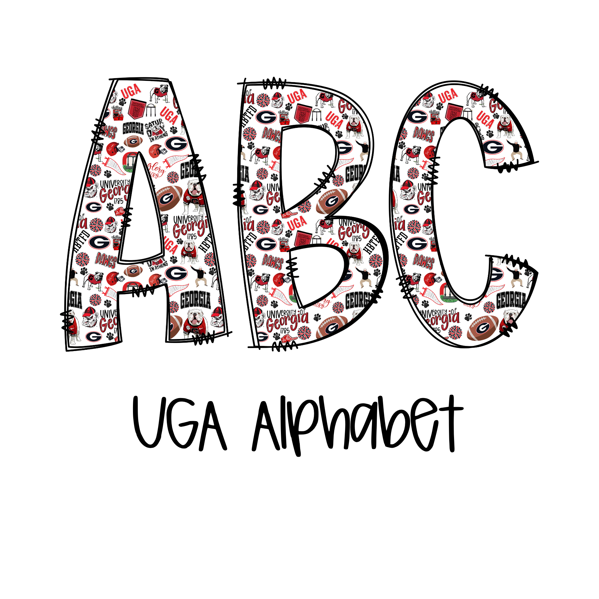 Georgia, UGA, Dawgs, Alphabet PNG