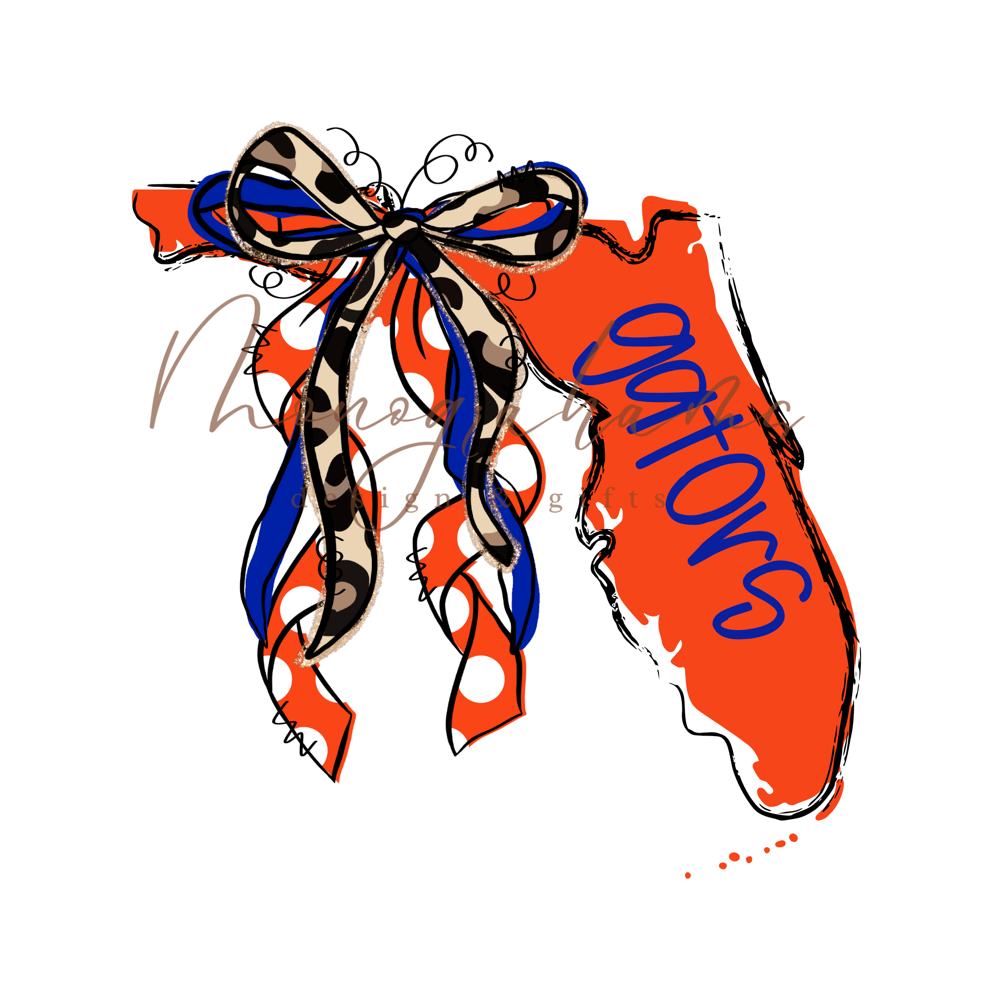 Florida Gators State Shape PNG