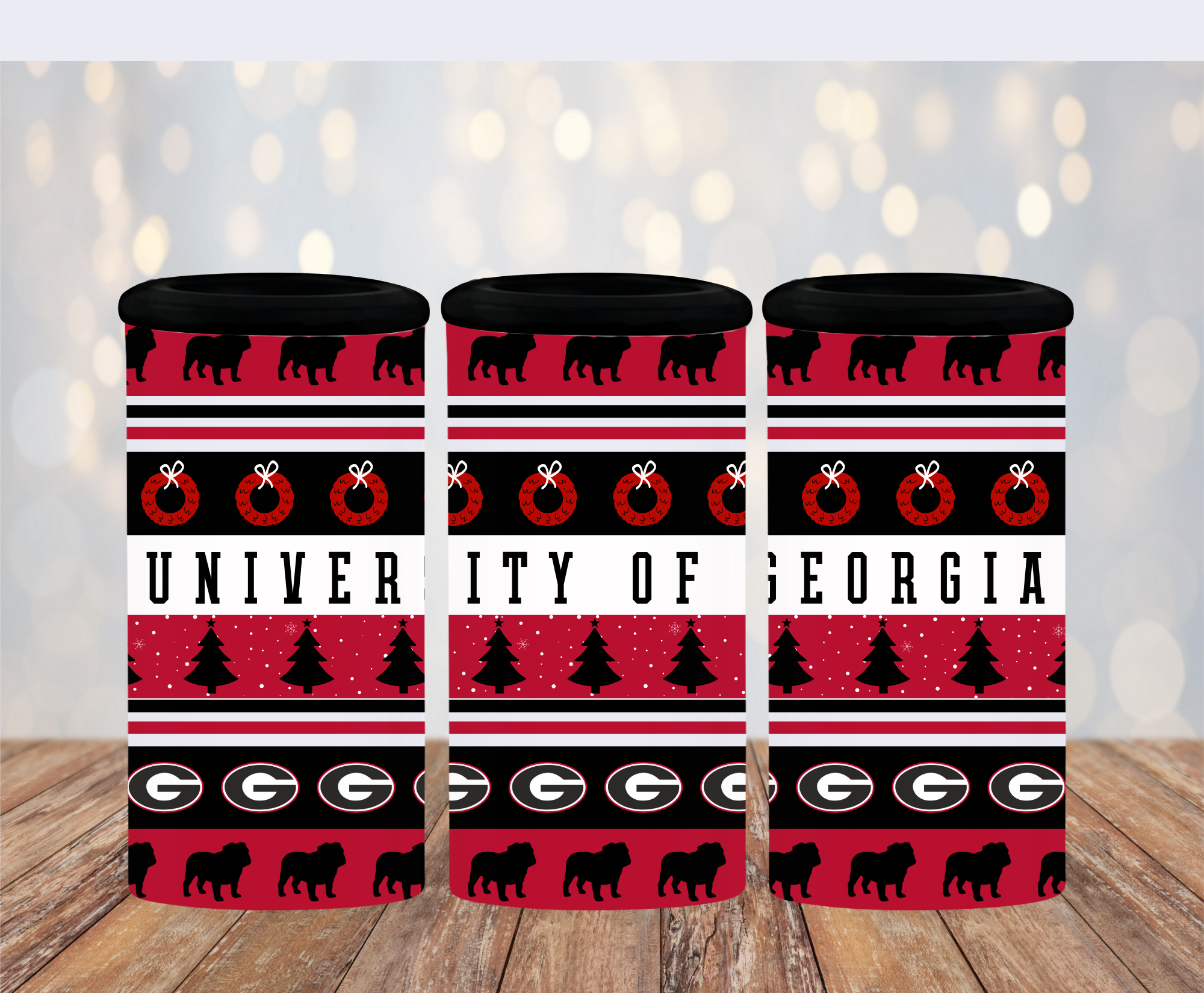 University of Georgia Christmas Tumbler