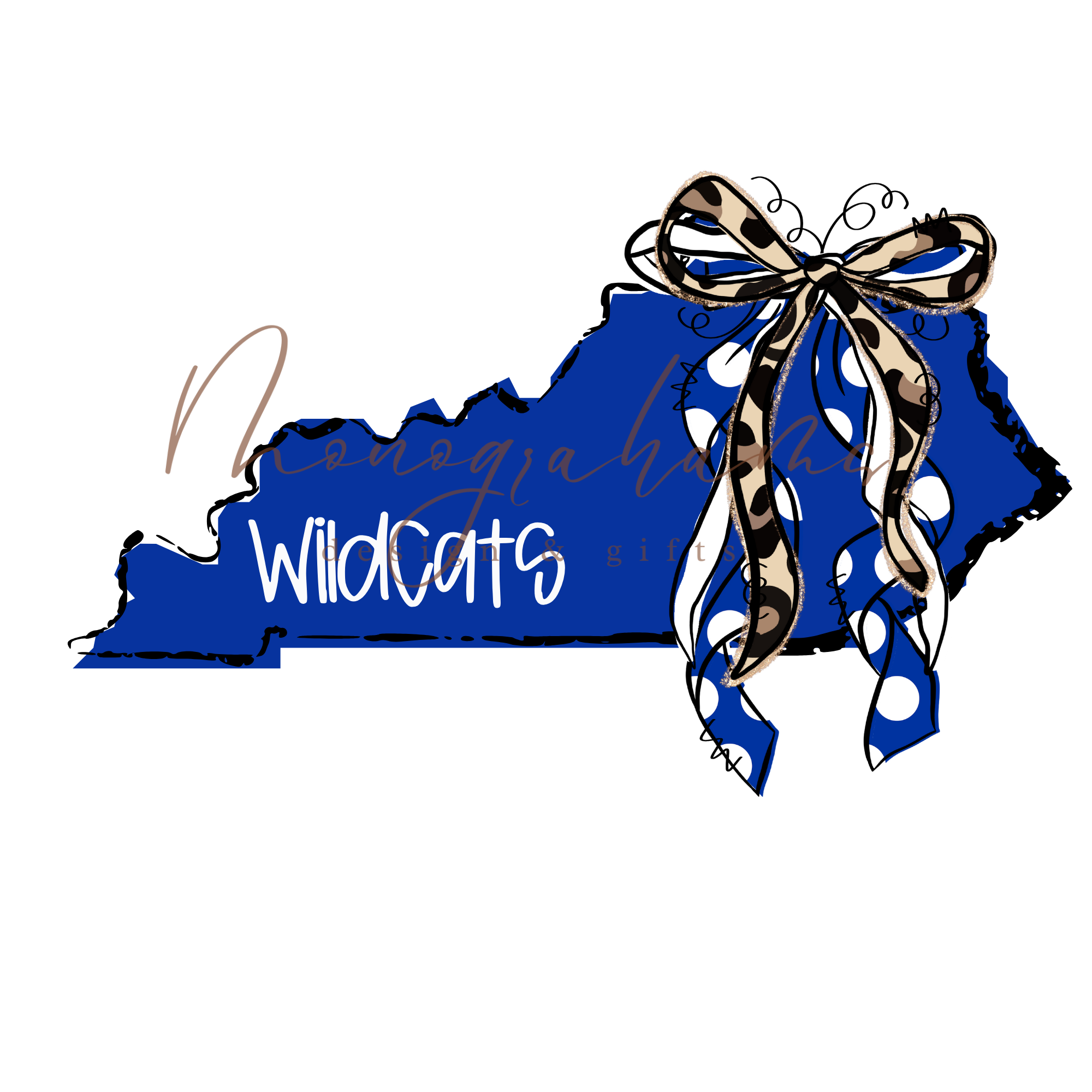 Kentucky Wildcats State Shape PNG