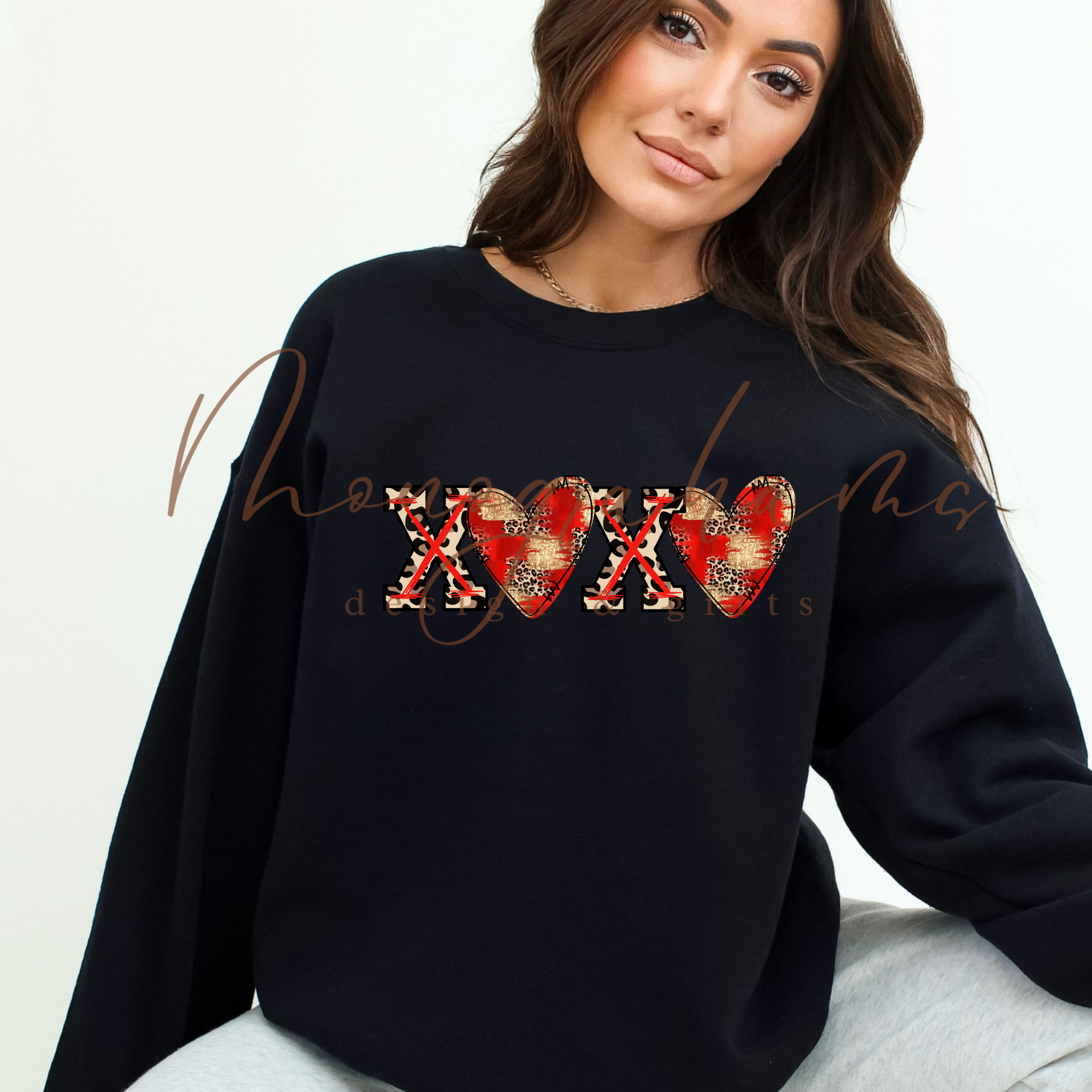 Red Glitter Leopard XoXo
