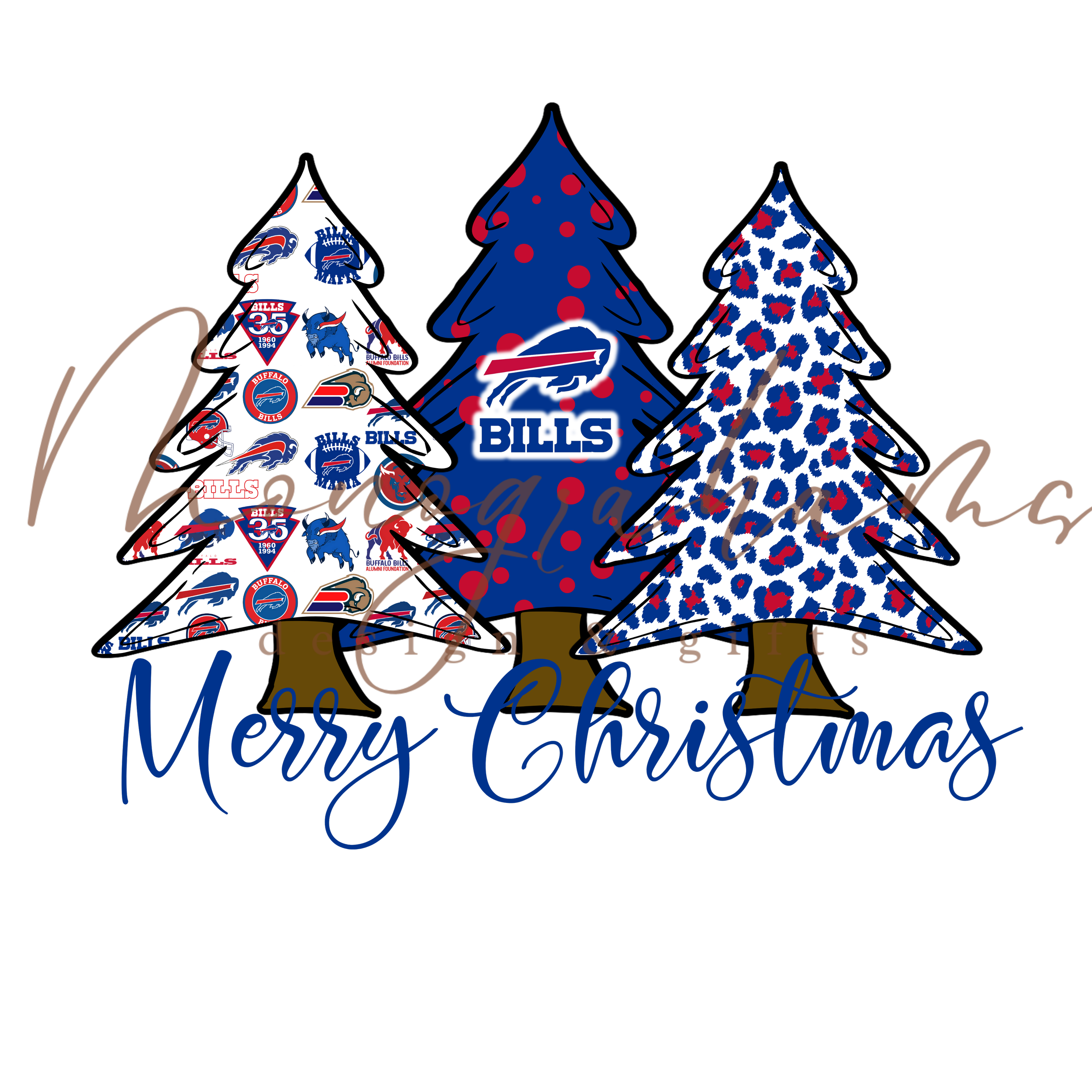 Buffalo Bills, Christmas Trees, PNG