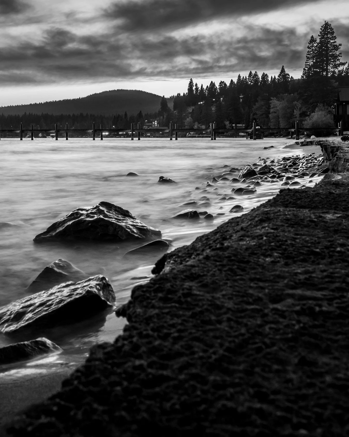 #protip No. 586: Find a flat rock and use it as a tripod to slow down the shutter speed. Switched gears and did some landscapes at Lake Tahoe. Hopefully it's a nice break in your feed.

Slide 1: I wasn't intending for this one to be black and white b