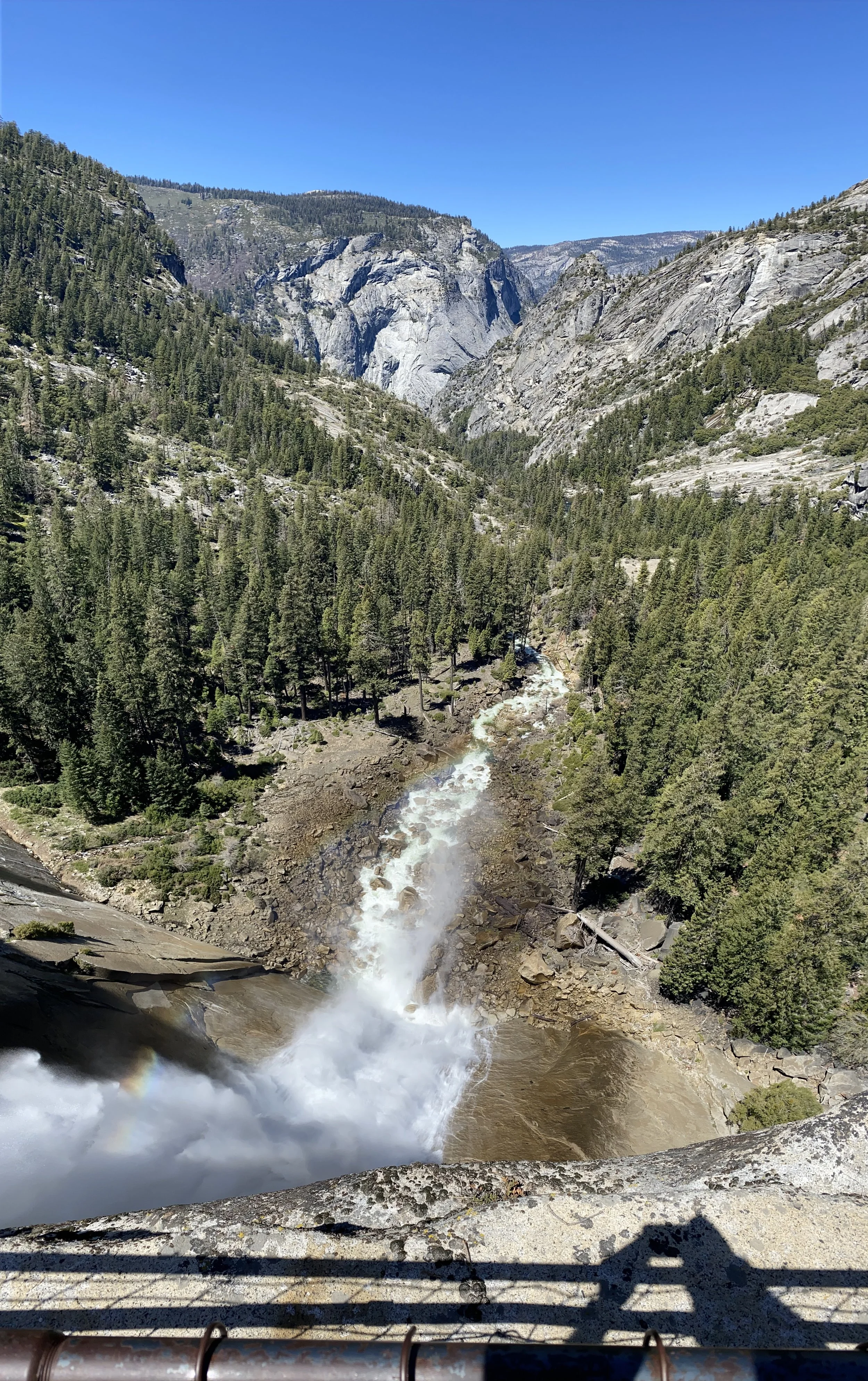 Mist Trail from the top of  Nevada Falls
