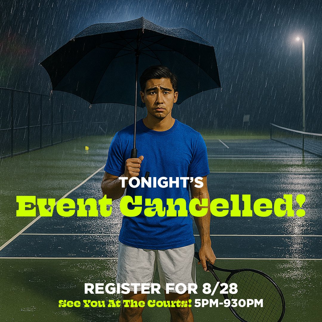 🌧️ RAIN ALERT &mdash; EVENT CANCELLED TONIGHT 🌧️
⁣
Bummer, RVA 😞 We were all set to make up for last Thursday&rsquo;s rainout, but Mother Nature had other plans. Due to continued rain (and forecasts warning of localized flooding), we&rsquo;re canc