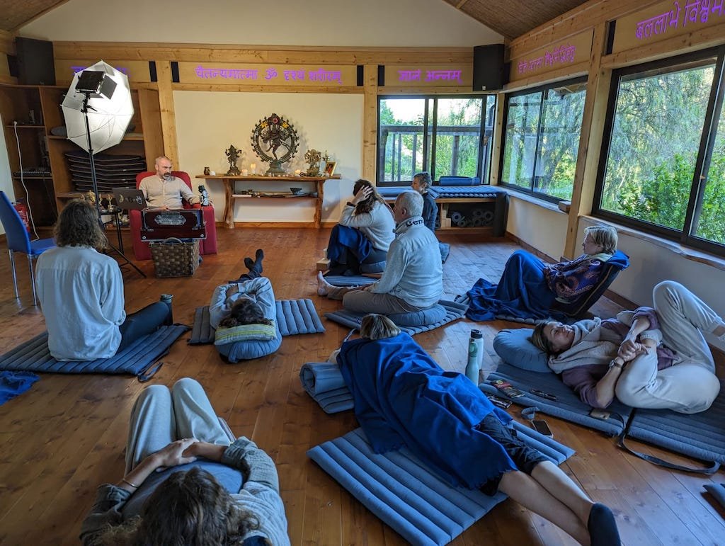 Satsang in our meditation room