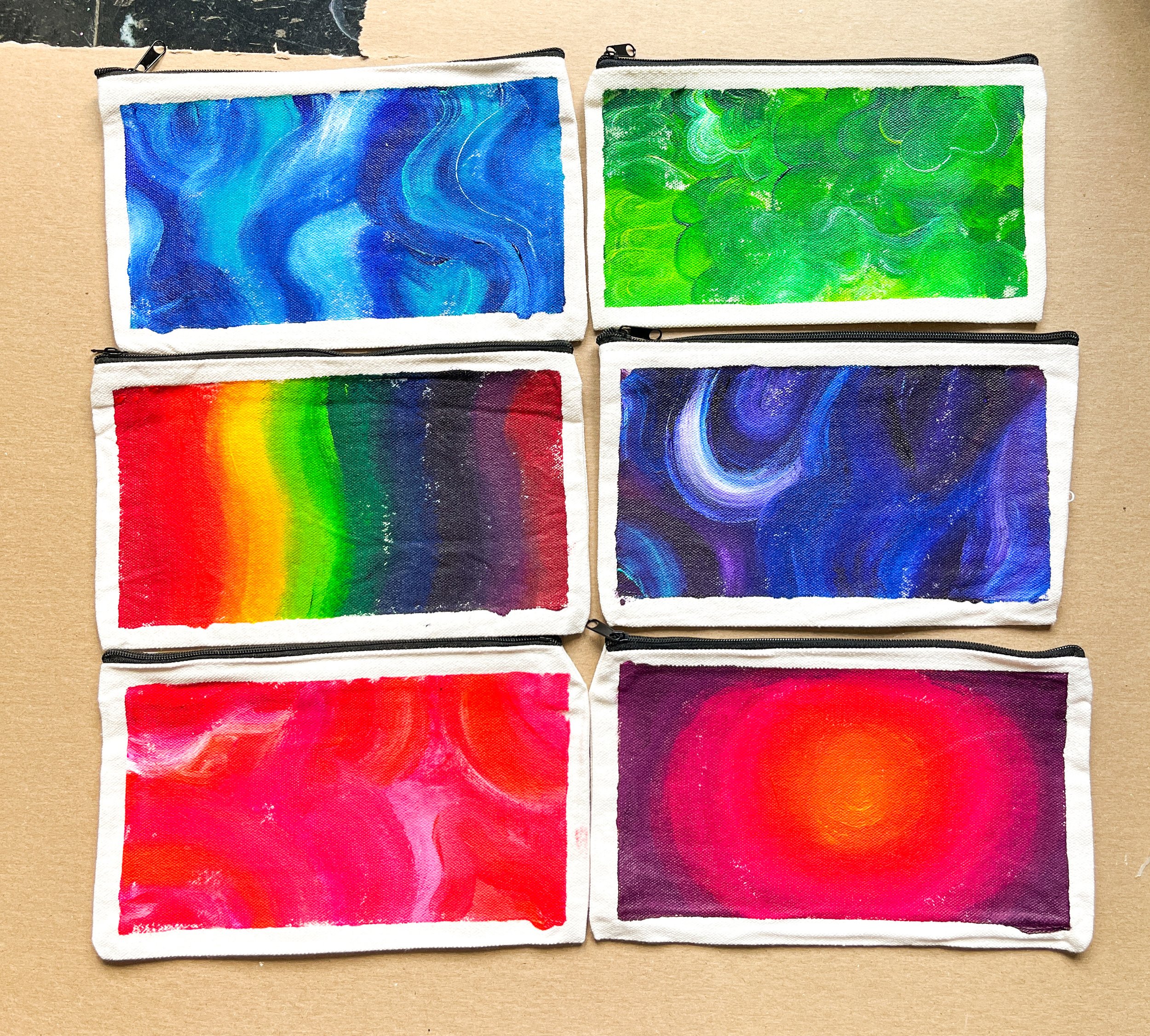 Hand Painted Pouches