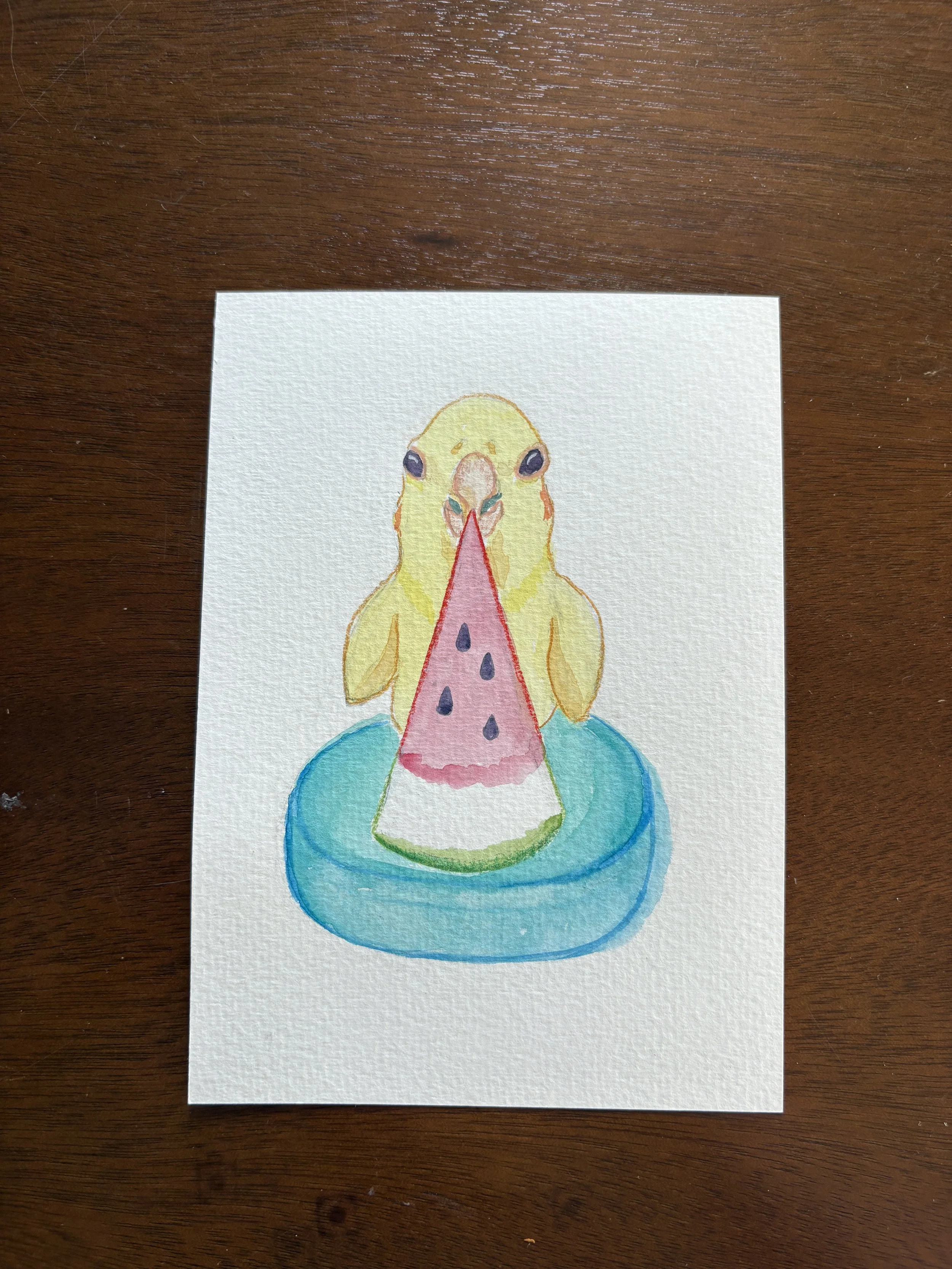 Parrot Watercolor (5x7")