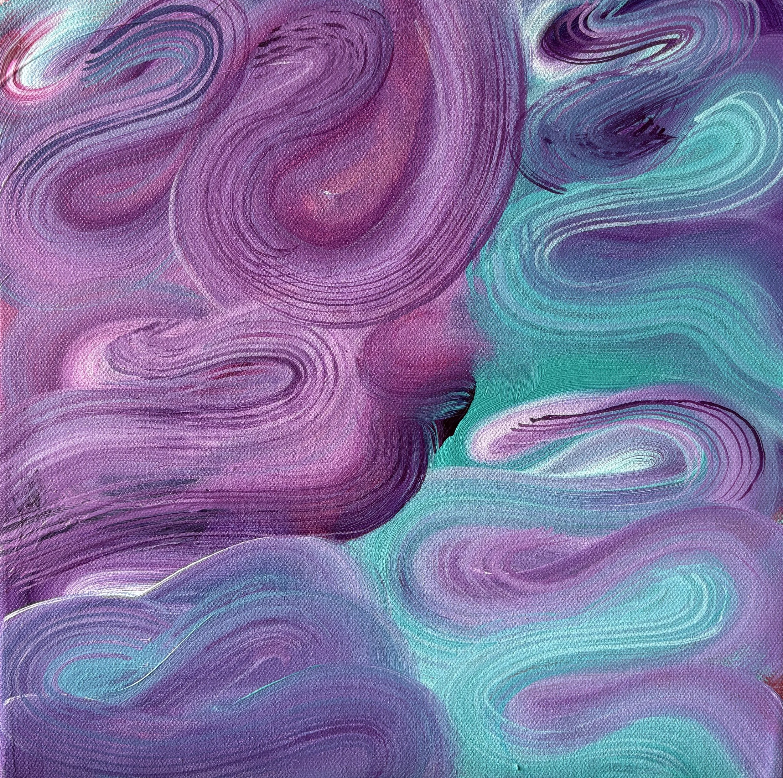 Comfort, Acrylic on Canvas, 12x12"