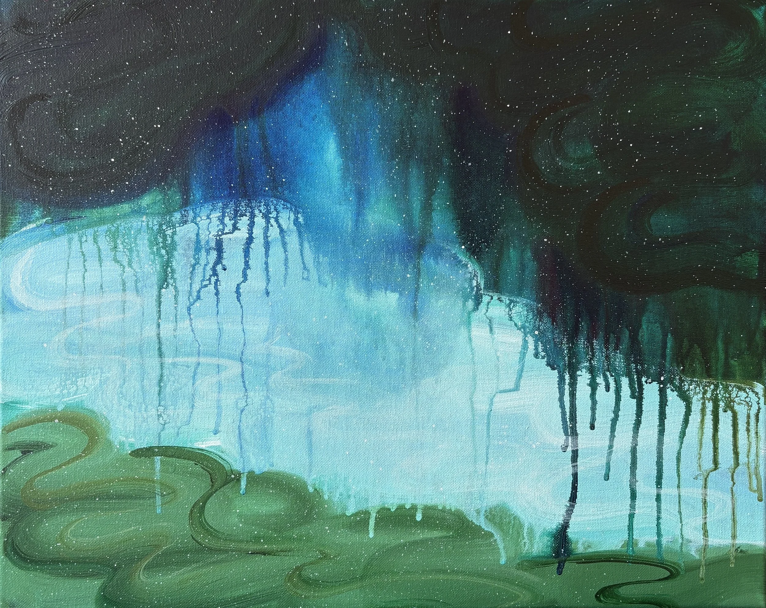 Twilight Flurries, 16x20", Acrylic on Canvas