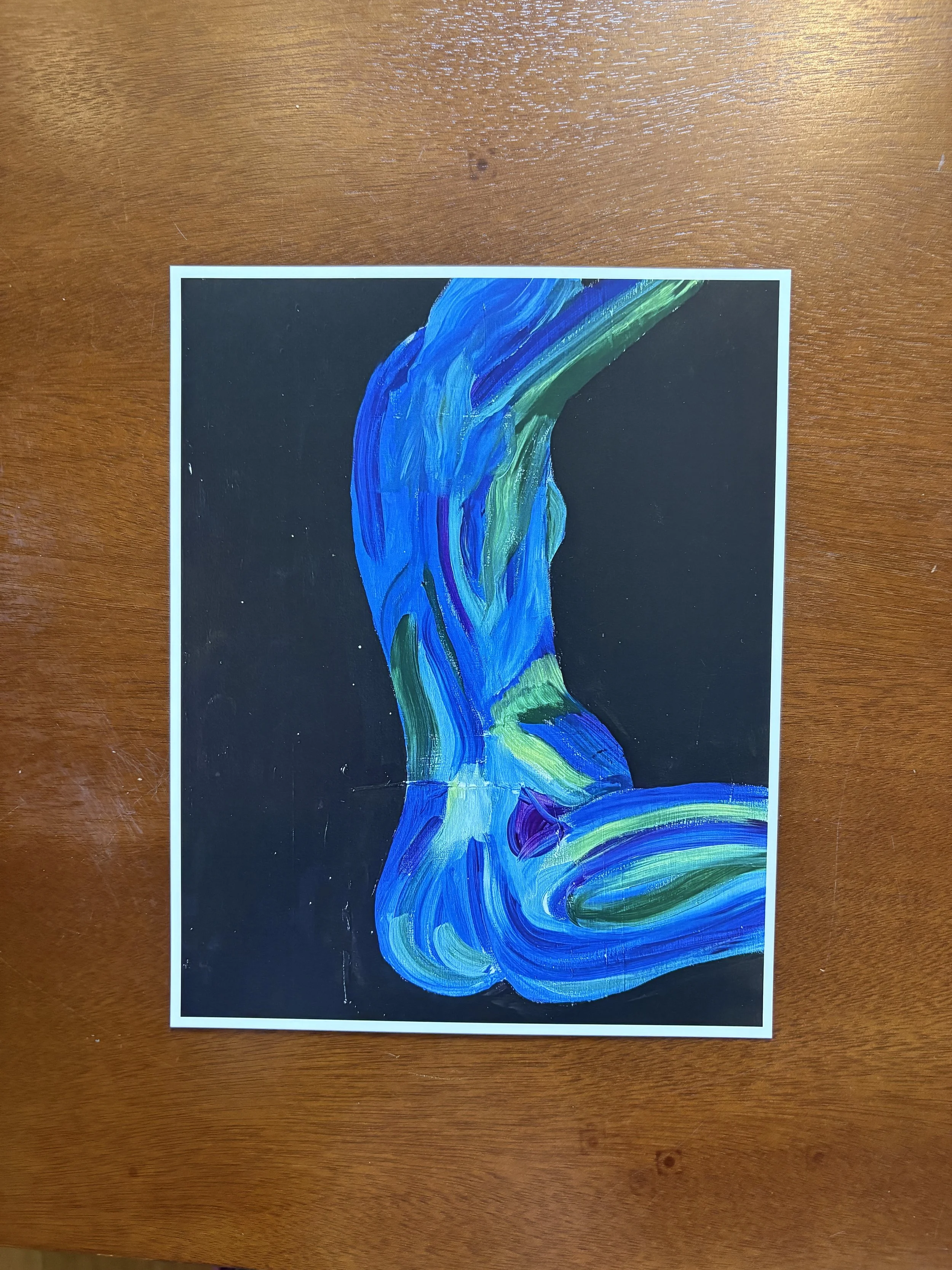 Blue Figure Print (8x10")