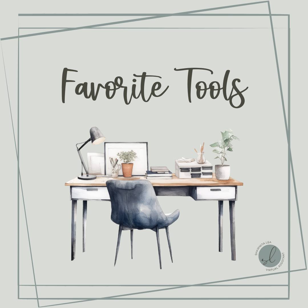 As a virtual assistant, I use many tools every day. My favorite tools are Tailwind, Honeybook, Canva, and ClickUp. 

I use Tailwind to schedule and plan my social media posts, Honeybook to manage leads and billing for my clients, Canva to design ever
