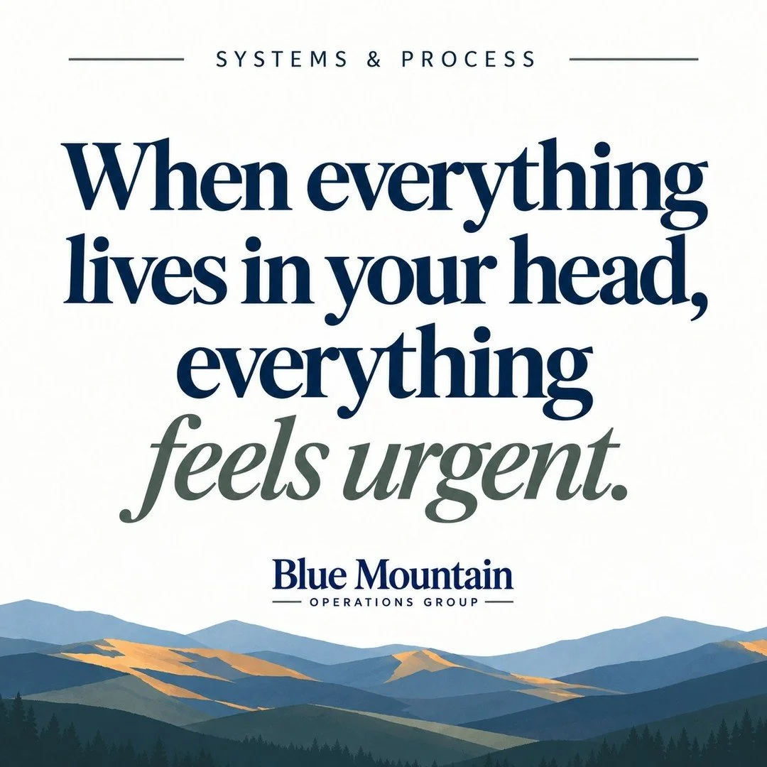 When everything lives in your head, everything feels urgent.

The ideas, follow-ups, deadlines, decisions, and little details all compete for the same attention.

Getting those things out of your head and into a clear system makes it much easier to s