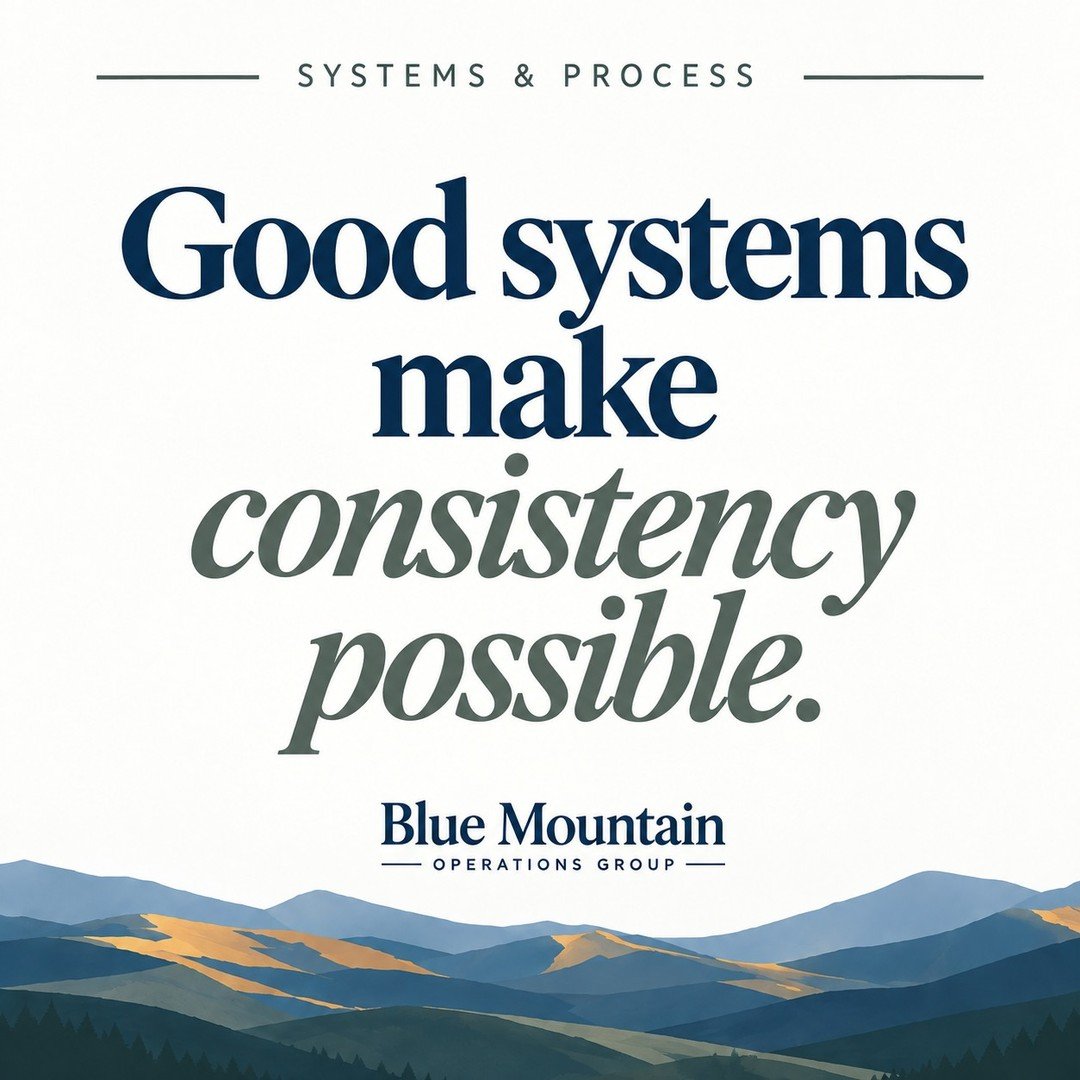 Good systems make consistency possible.

You should not have to reinvent the wheel every time a recurring task comes back around.

A simple, clear process makes it easier to follow through, delegate well, and keep the work moving even when the week i