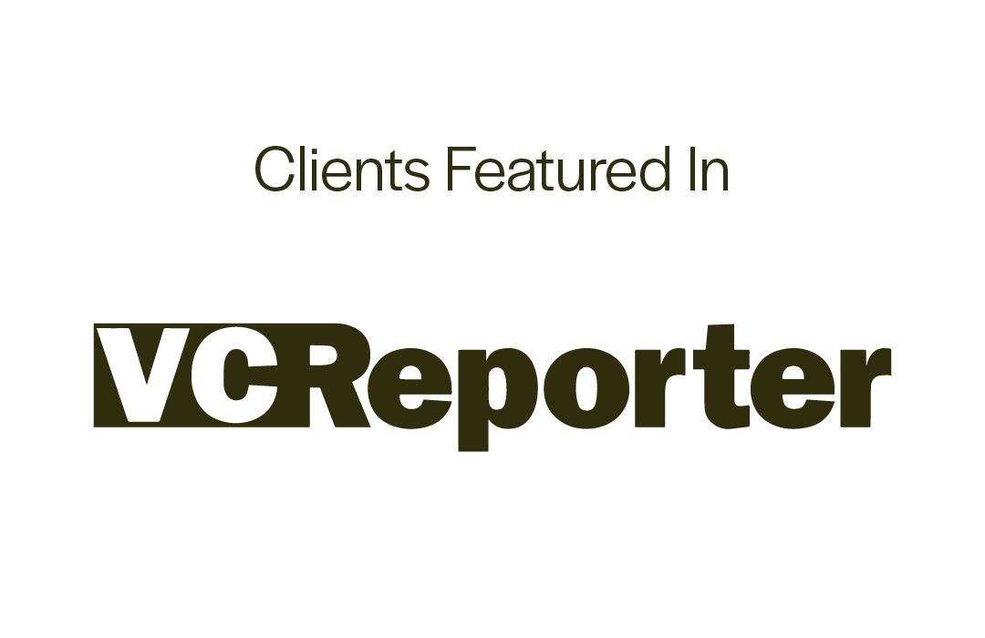Logo of the VC Reporter with the text 'Clients Featured In VC Reporter'.