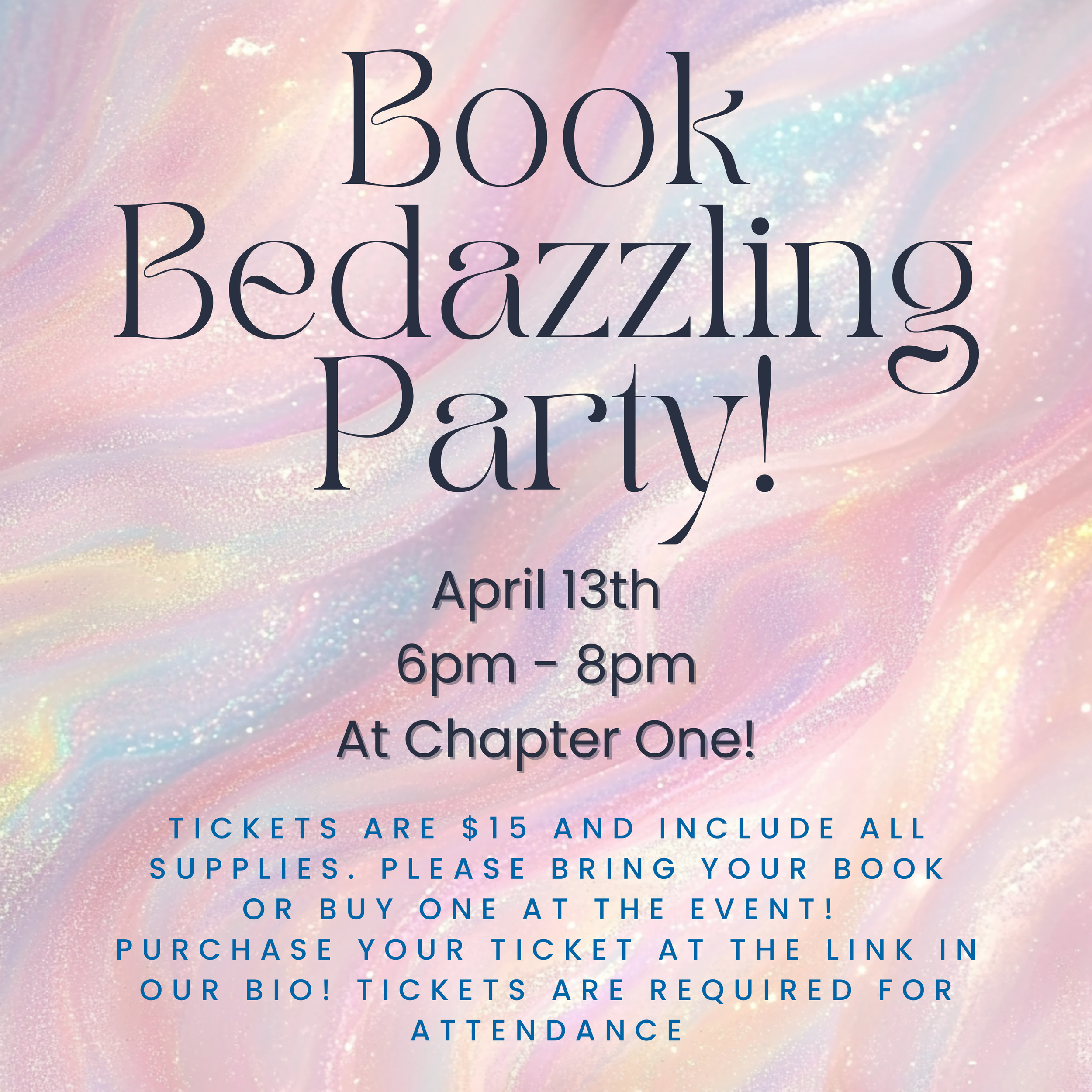 Book Bedazzling Party!
