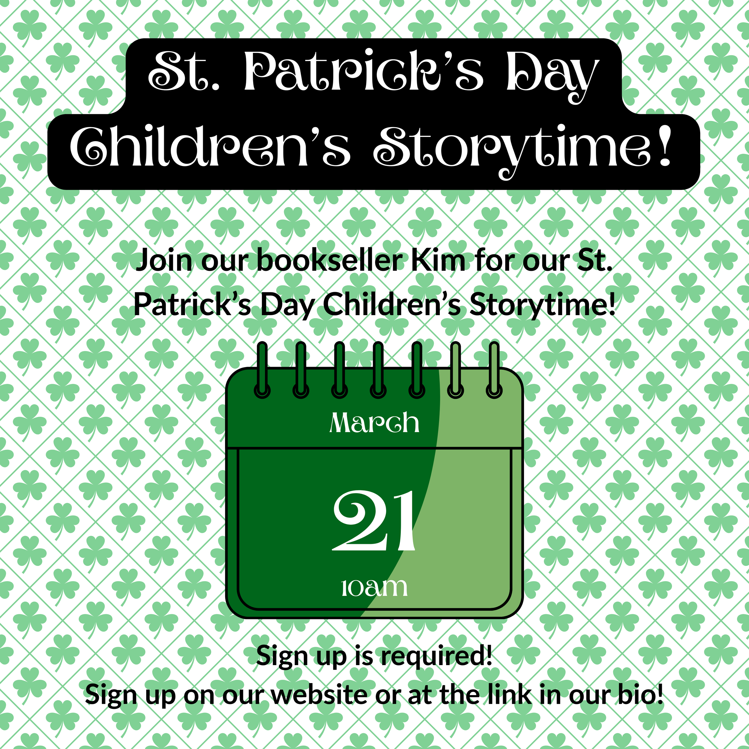 St. Patrick’s Day Children’s Storytime
