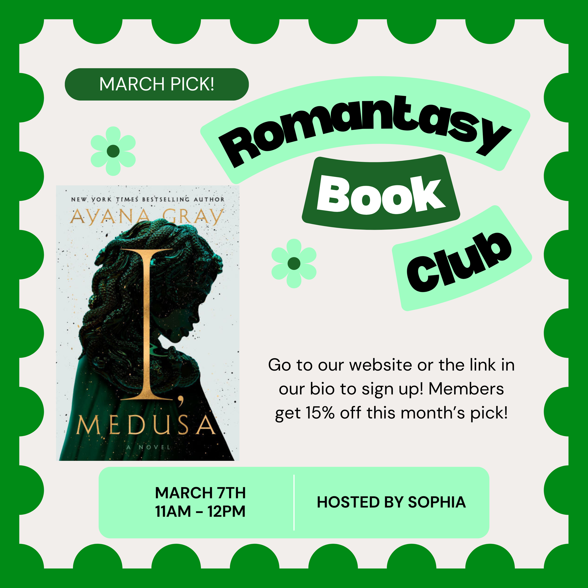 Romantasy Book Club: I, Medusa by Ayana Gray