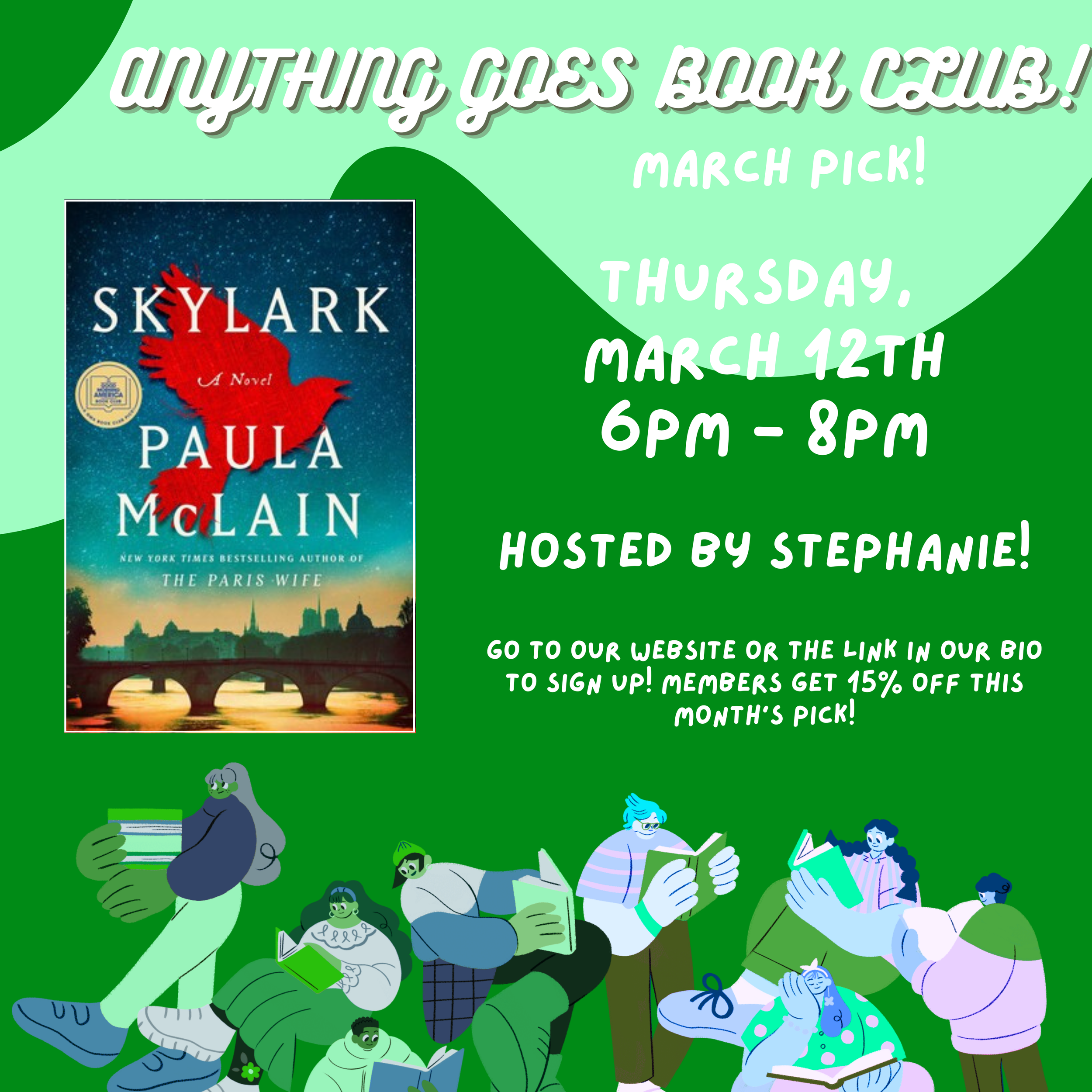 Anything Goes Book Club: Skylark by Paula McLain