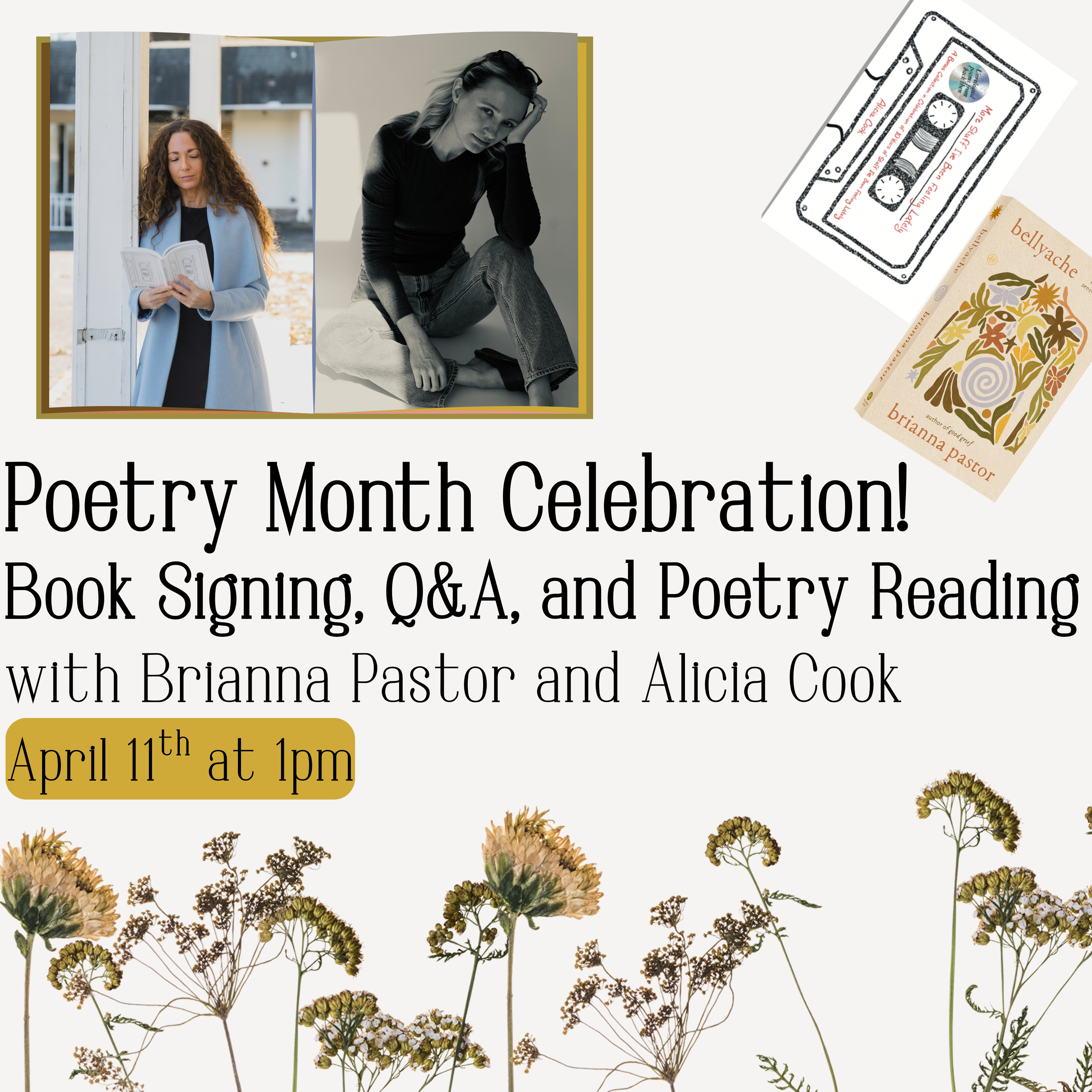 Poetry Month Celebration: Book Signing, Q&amp;A, and Poetry Reading with Alicia Cook and Brianna Pastor