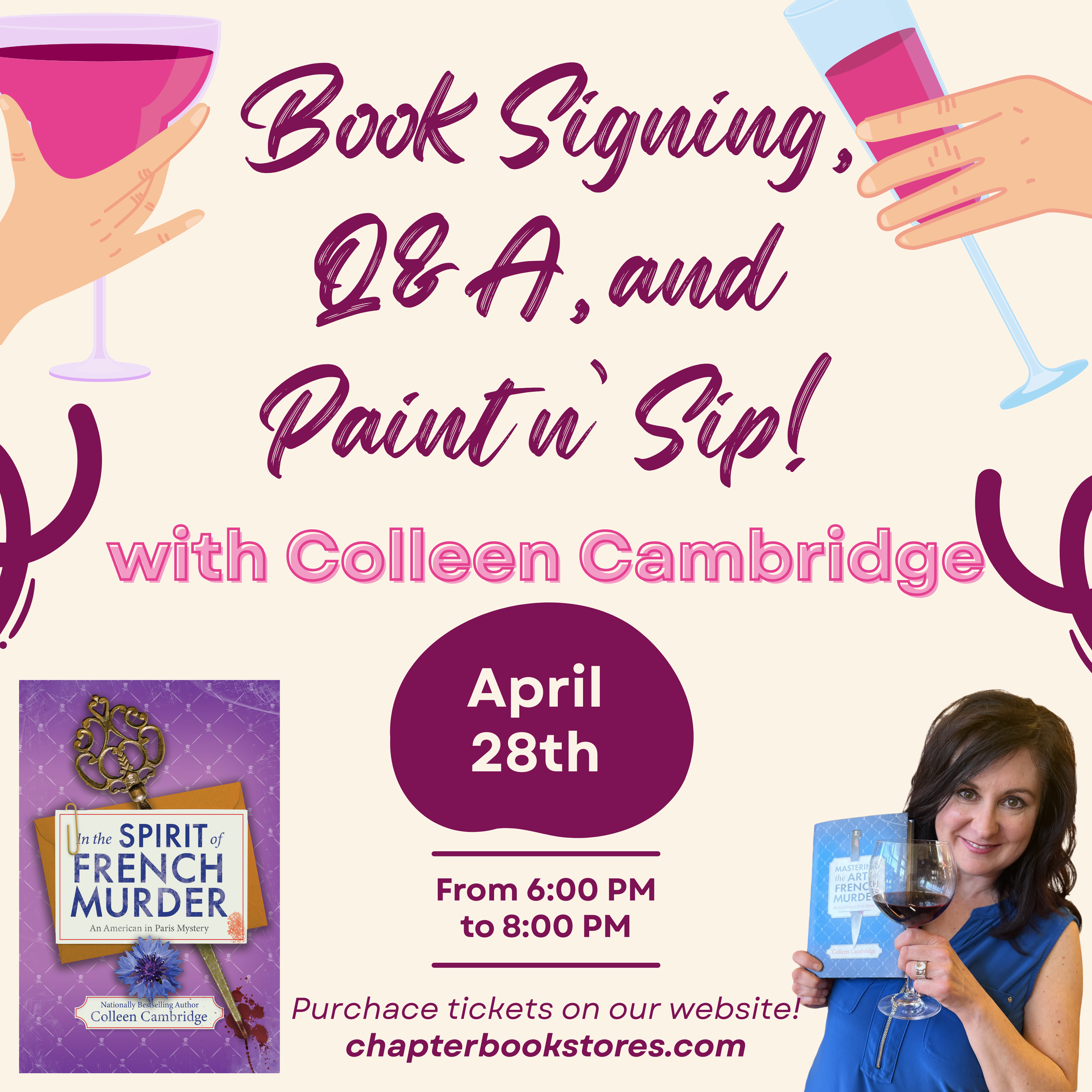 Book Signing, Q&amp;A, and Paint N’ Sip with Colleen Cambridge!