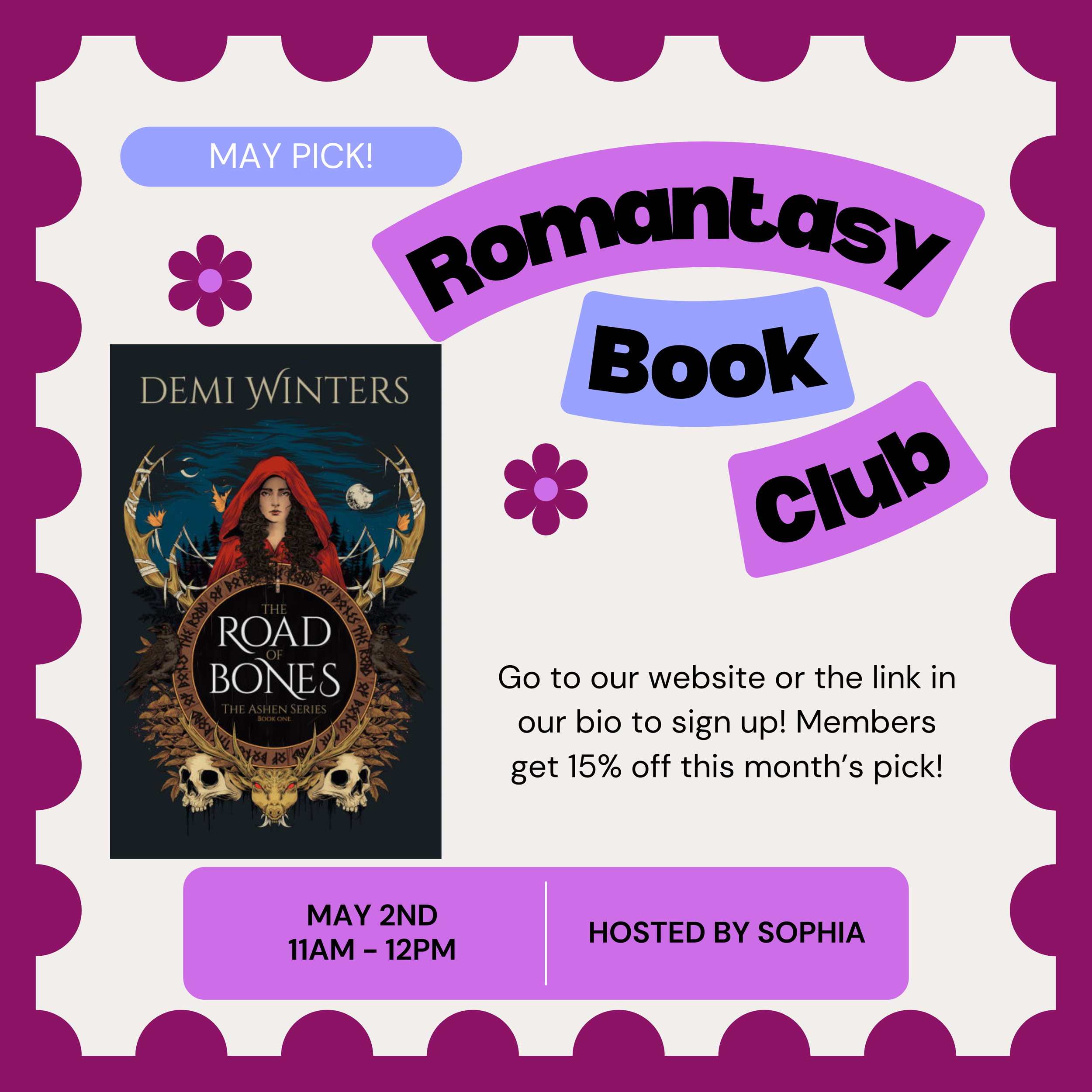 Romantasy Book Club: Road of Bones by Demi Winters