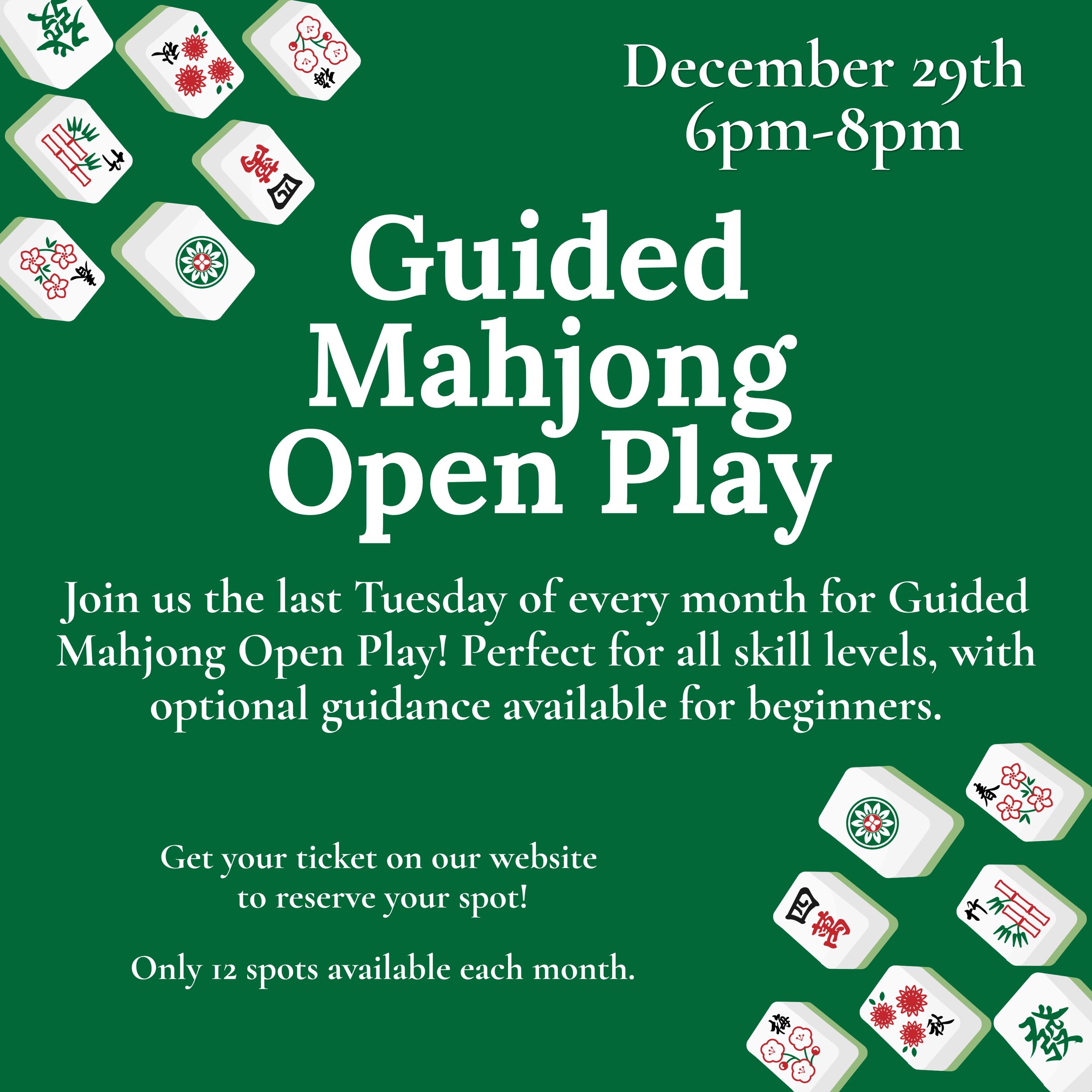 December American Mahjong Guided Open Play